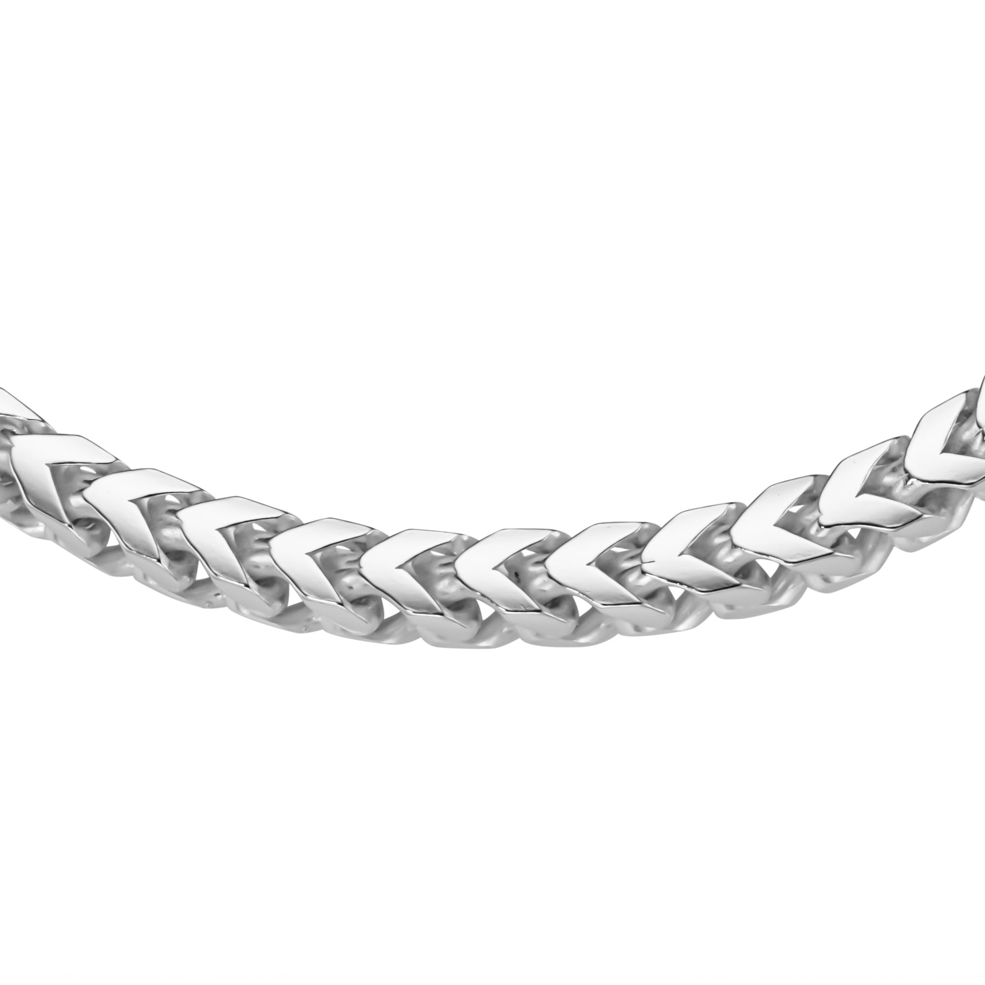 Smart Jewel Armband »Armband Fantasiekette 4-kant diamantiert, massiv, Silber 925«