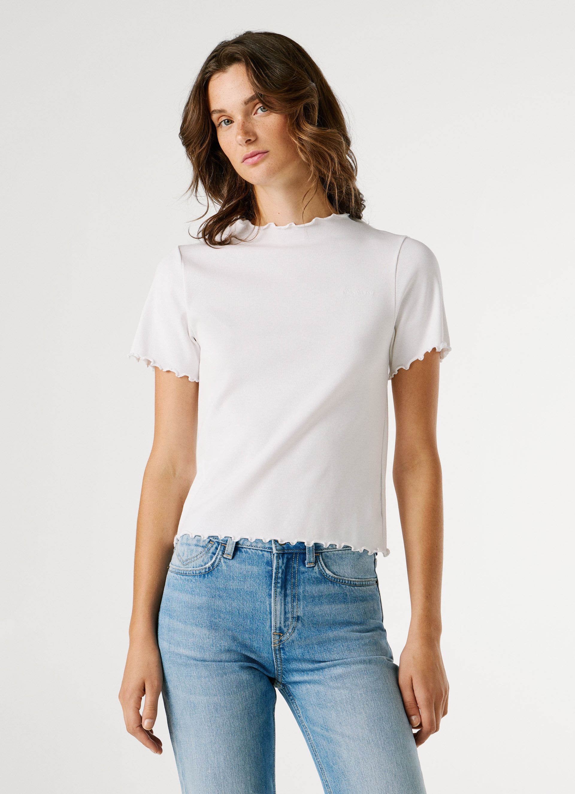 Pepe Jeans T-Shirt »NORA« mit gewellten Abschlüssen