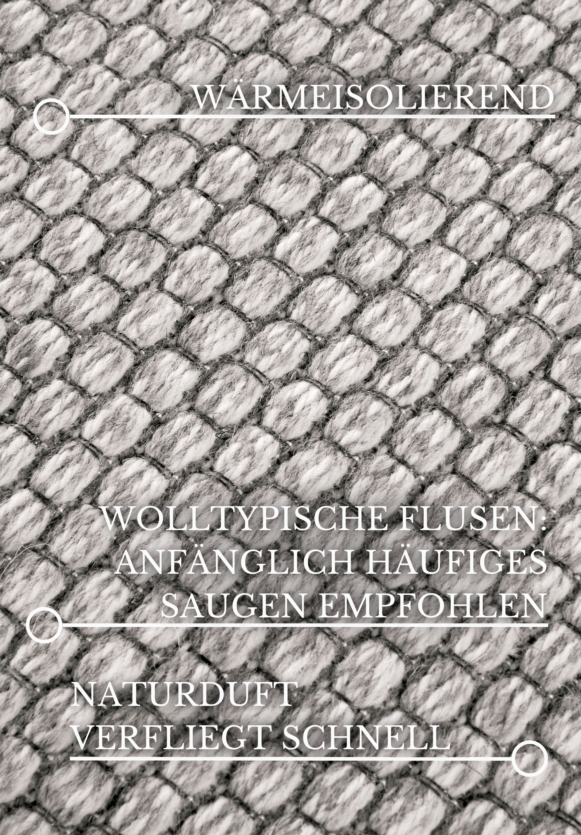 Villeroy & Boch Wollteppich »Charles«, rechteckig, 5 mm Höhe, Schurwolle, Wolle, Natur, Wohnzimmer, Schlafzimmer, Boho, Skandi
