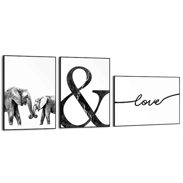 Reinders! Wandbild »Liebe Elefant - Modern - Minimalistisch - Trendy«, (3 St.)  bequem kaufen