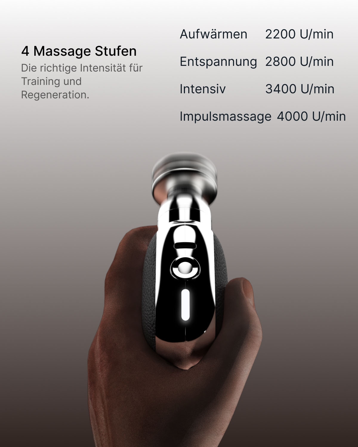 Renpho Massagepistole »Micro Massagepistole« Mini-Massagepistole: 4 Stufen, 4 Köpfe, 6 mm, USB-C-Akku
