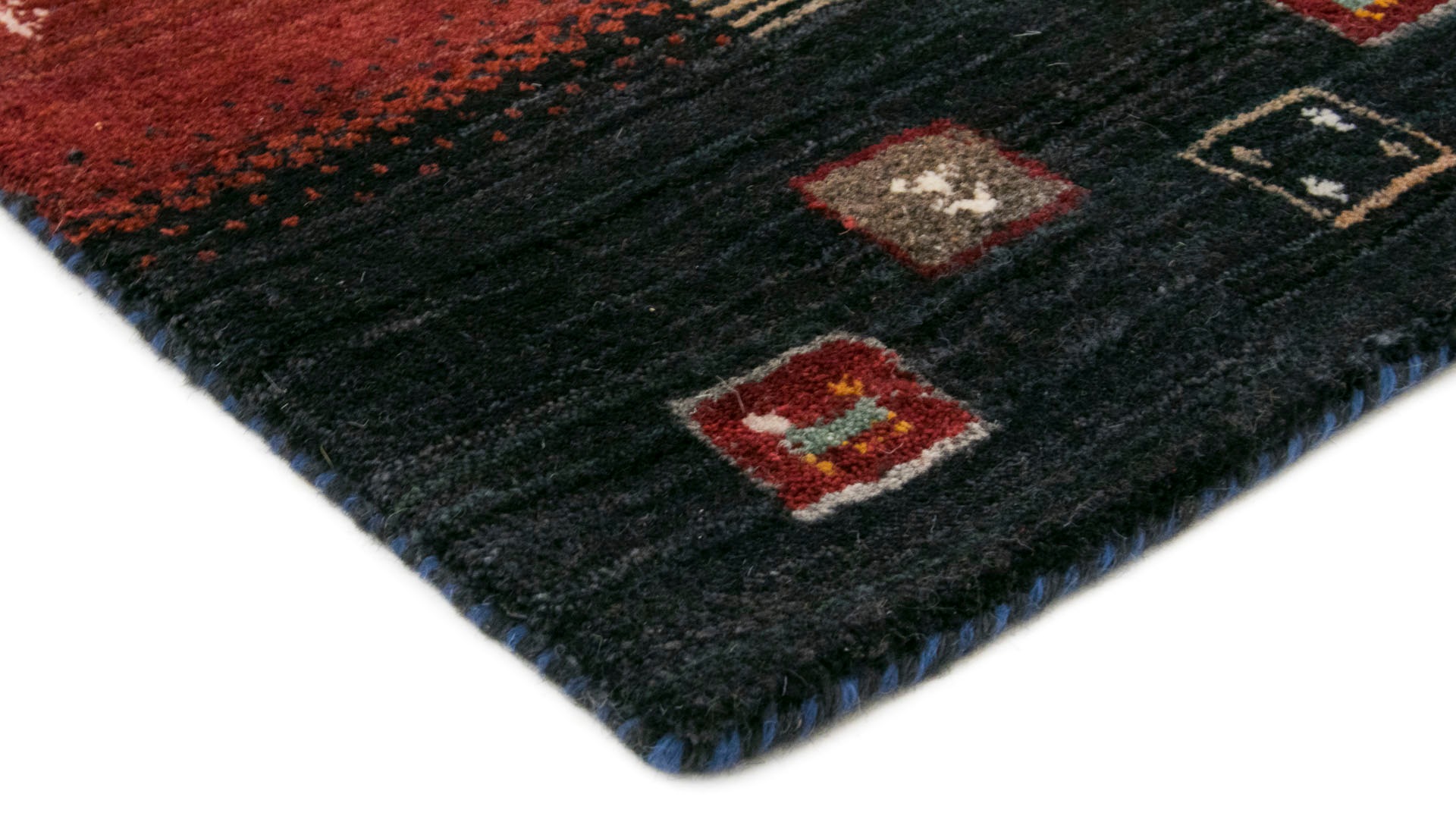 carpetfine Wollteppich »Gabbeh Don , auch als Läufer« rechteckig 15 mm Höhe reine Wolle, handgearbeitet, weicher natürlicher Flor, Wohnzimmer