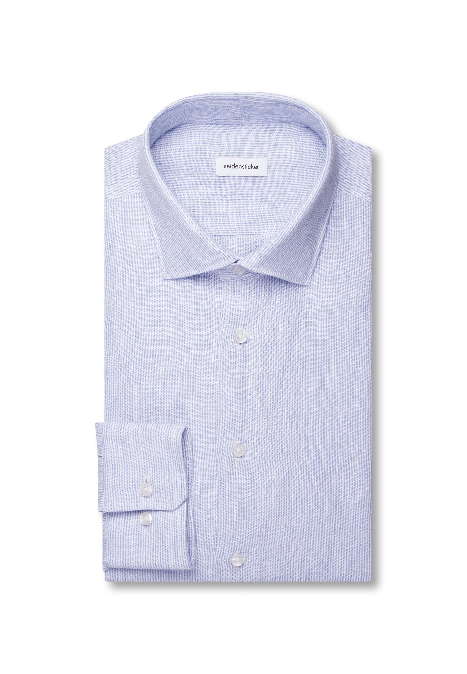 seidensticker Leinenhemd »Schwarze Rose« Slim 1/1 Kentkragen Gestreift