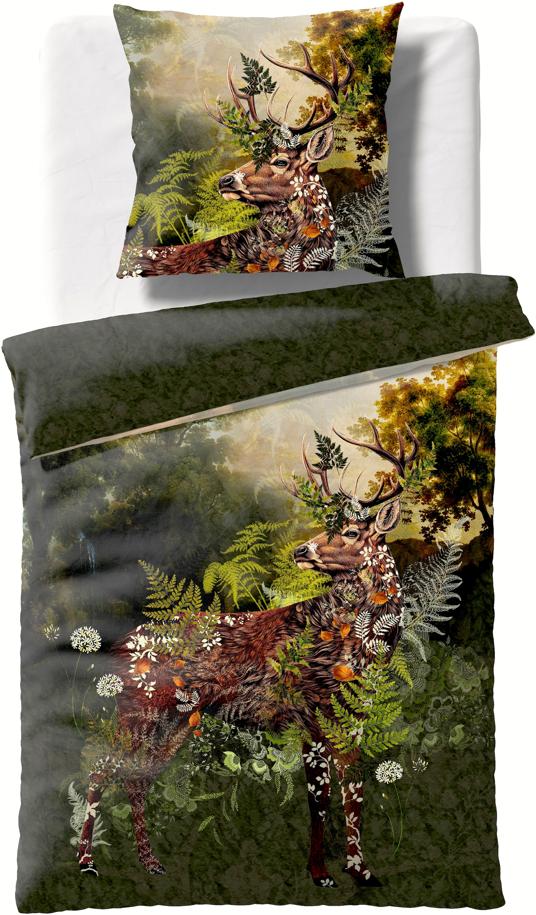fleuresse Bettwäsche »Bed Art S«, Mako Satin 100% Baumwolle mit Reißverschluss