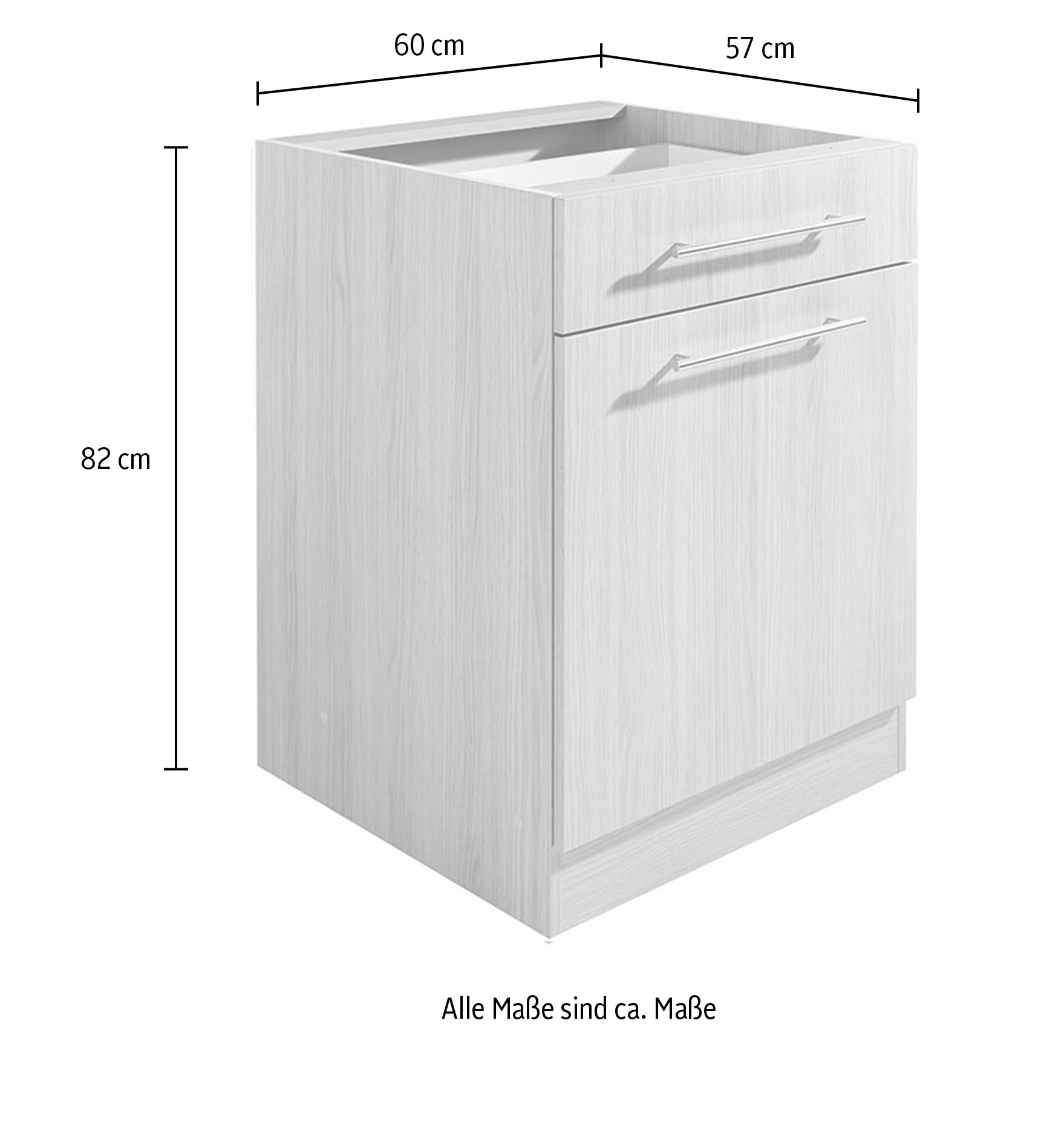 wiho Küchen Unterschrank »Filo« 60 cm breit, ohne Arbeitsplatte