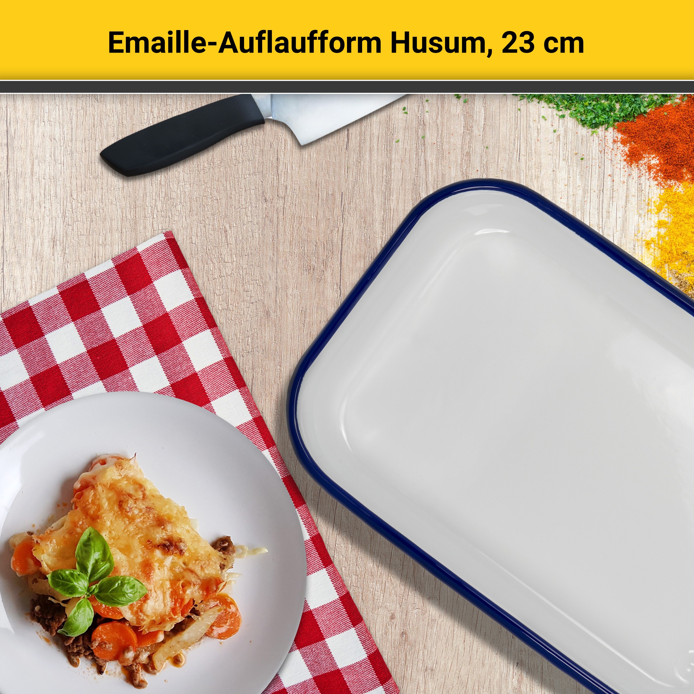 Krüger Auflaufform »Husum« Emaille 23 x 16 x 5 cm