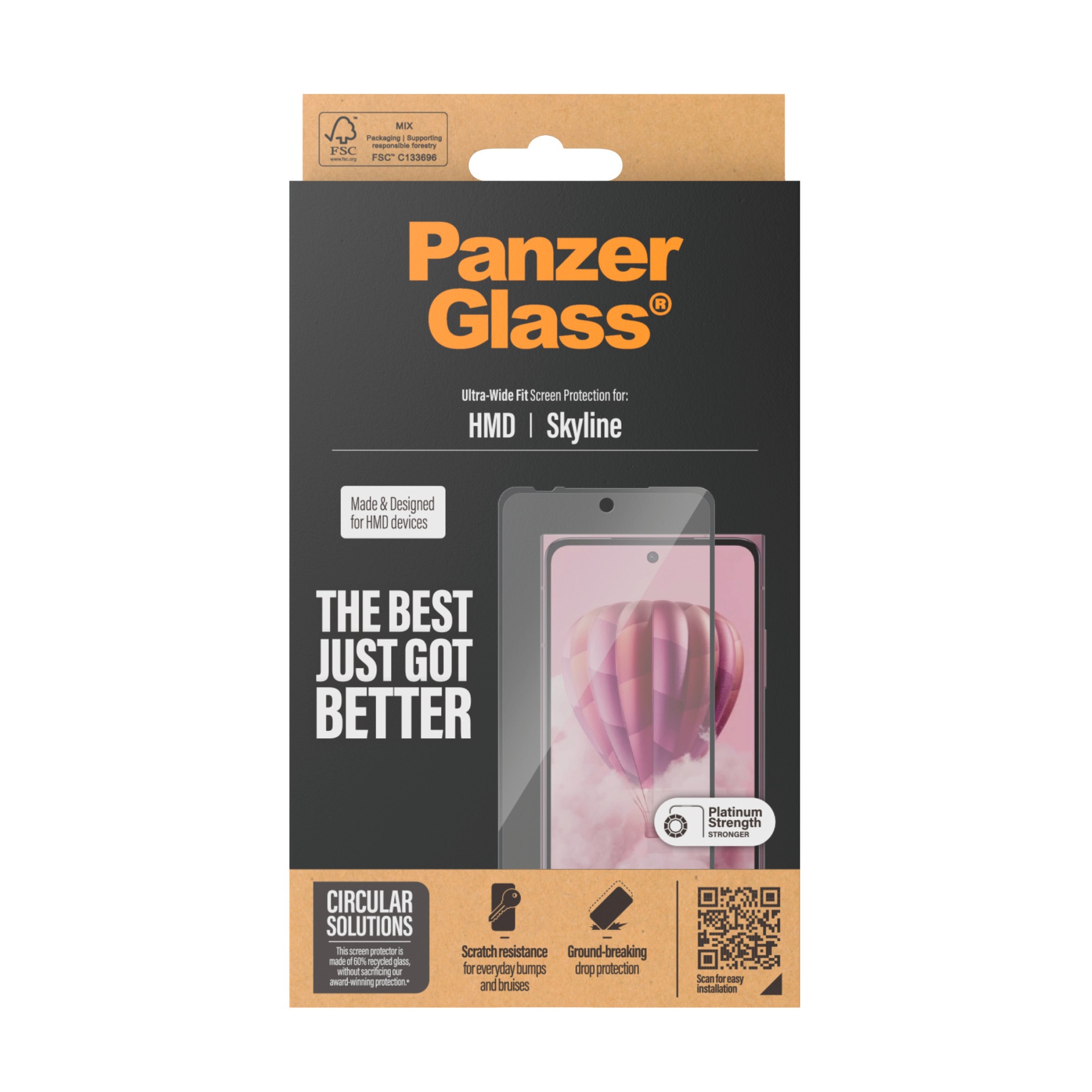 CARE by PanzerGlass Displayschutzglas »Ultra-Wide Fit Screen Protection«, Displayschutzfolie, Schutzfolie, Bildschirmschutz, kratz- & stoßfest