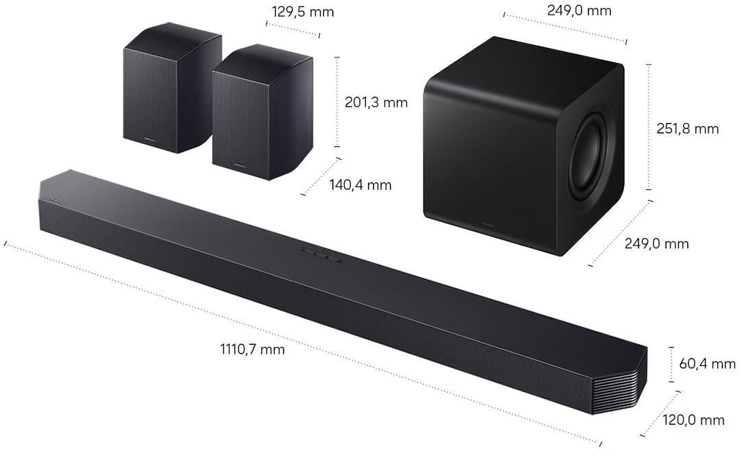 Samsung Soundbar »HW-Q935GH« 9.1.4 (Bluetooth | WLAN (WiFi) Bassregelung | Lautstärkeregelung | Nacht Modus | Pairing )