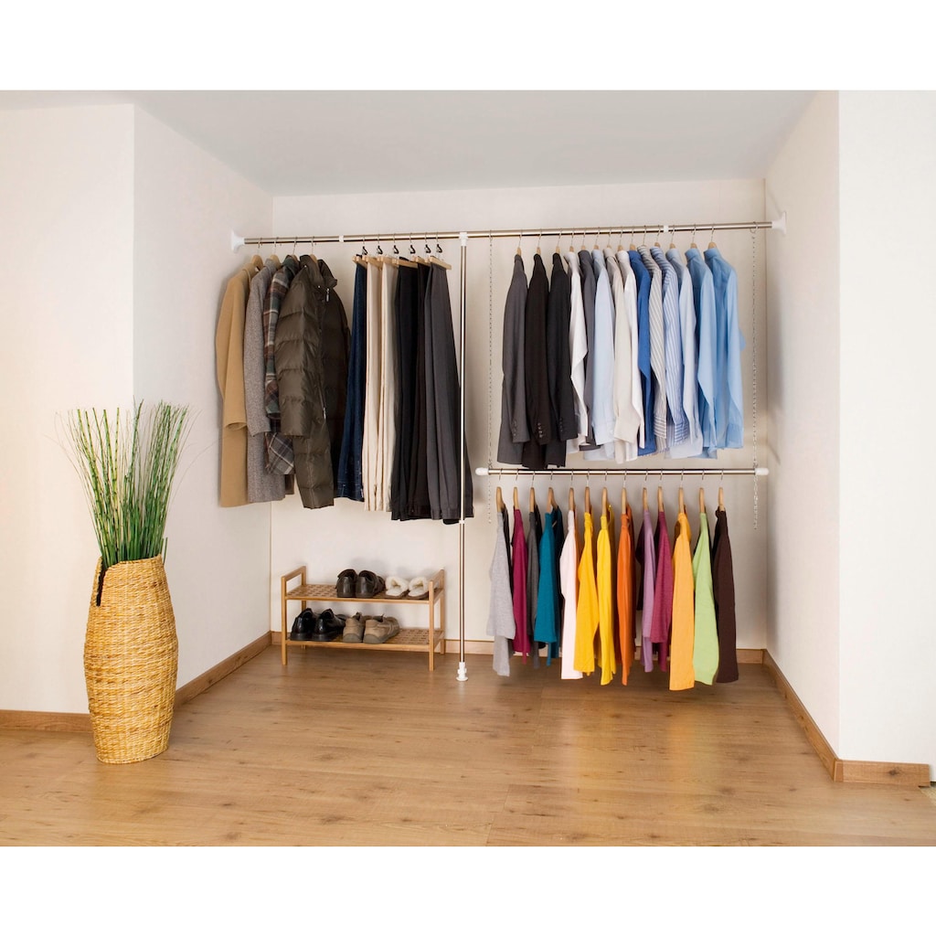 WENKO Teleskopregal »Garderobe«, (Set, 3 St.)