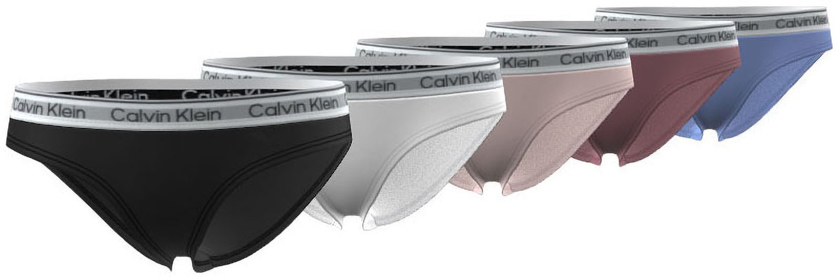 Calvin Klein Underwear Brasilslip »5PK BIKINI« Packung, 5er-Pack, 5 Stk. mit Logobund