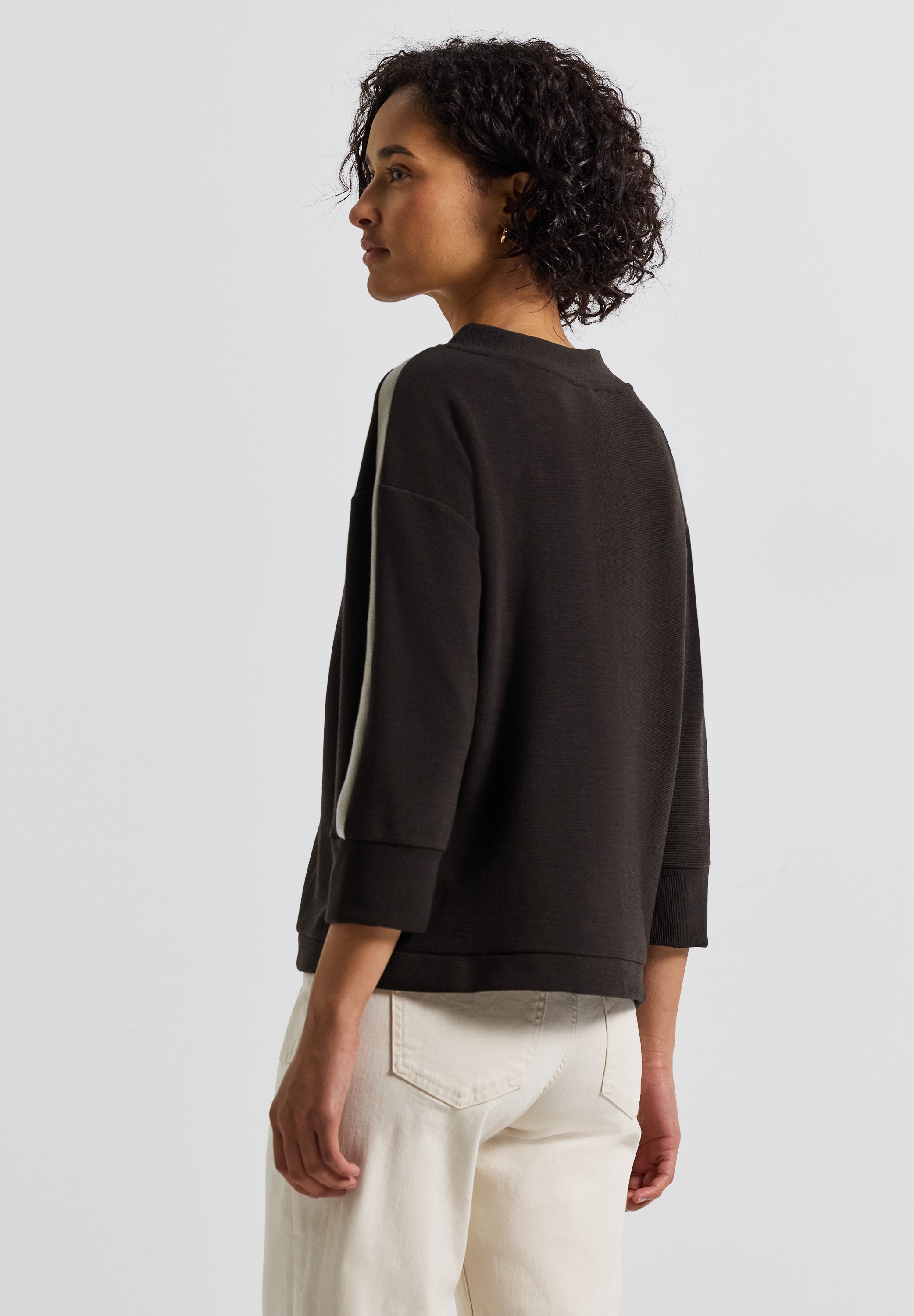 STREET ONE Kapuzensweatshirt , Ottoman Shirt mit Tape

