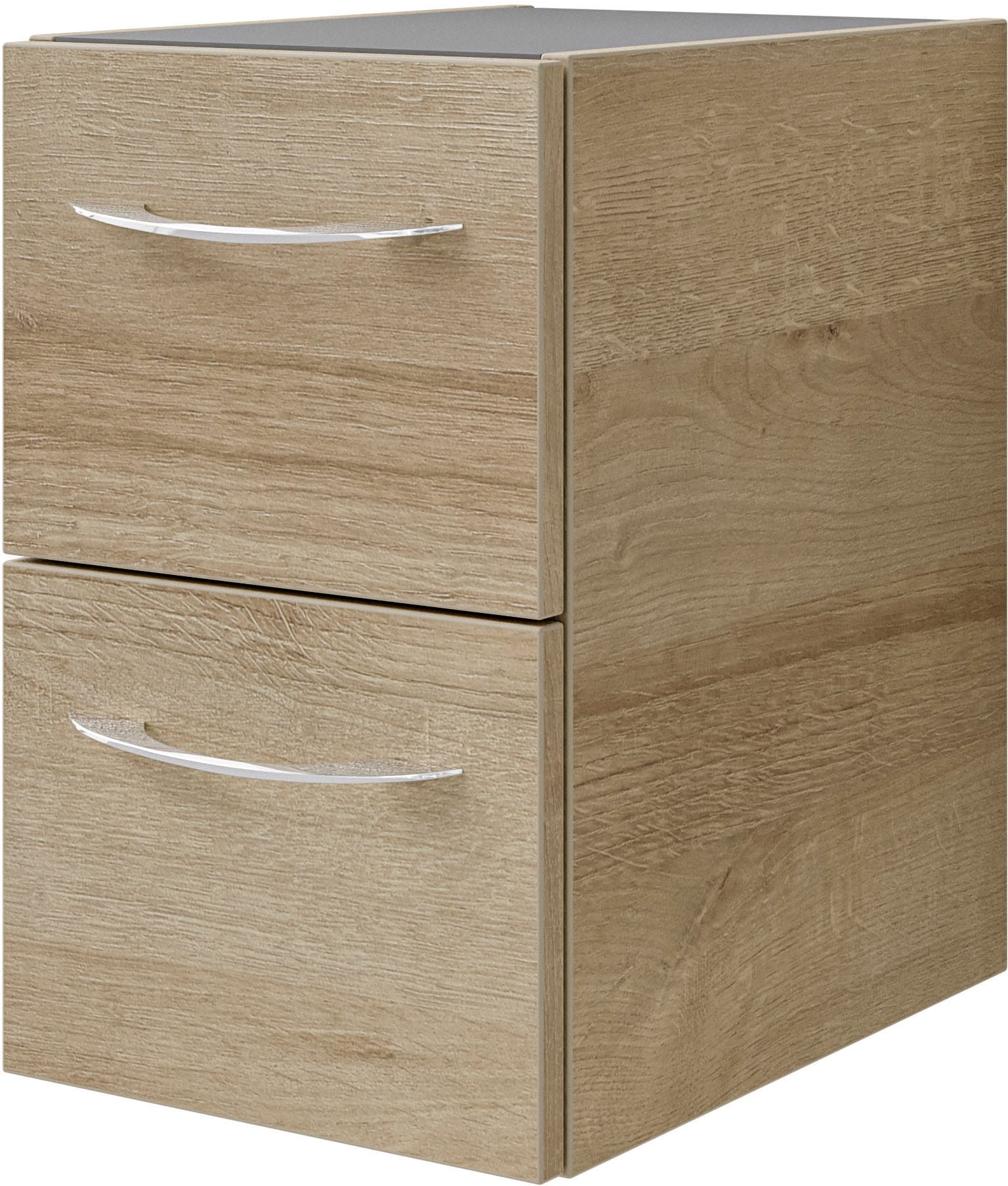Saphir Waschtisch »Serie 4035 Keramik-Aufsatzbecken mit Unterschrank, 118 cm breit«, Waschplatz, 4 Schubladen, 1 Tür, inkl. Türdämpfer, Griff Chrom Glanz