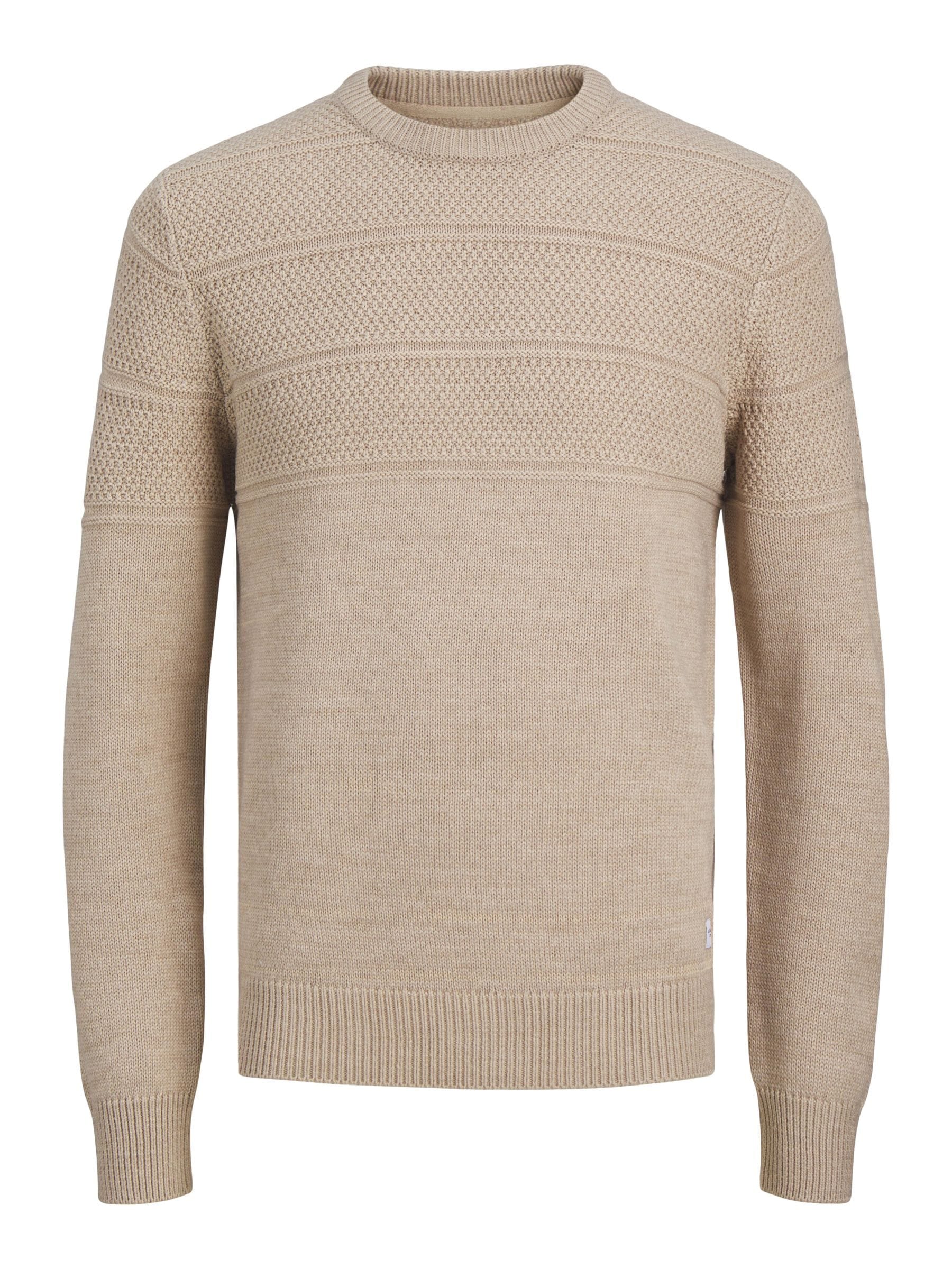 Jack & Jones Rundhalspullover »JJJERRY KNIT CREW NECK AW24«, mit Struktur