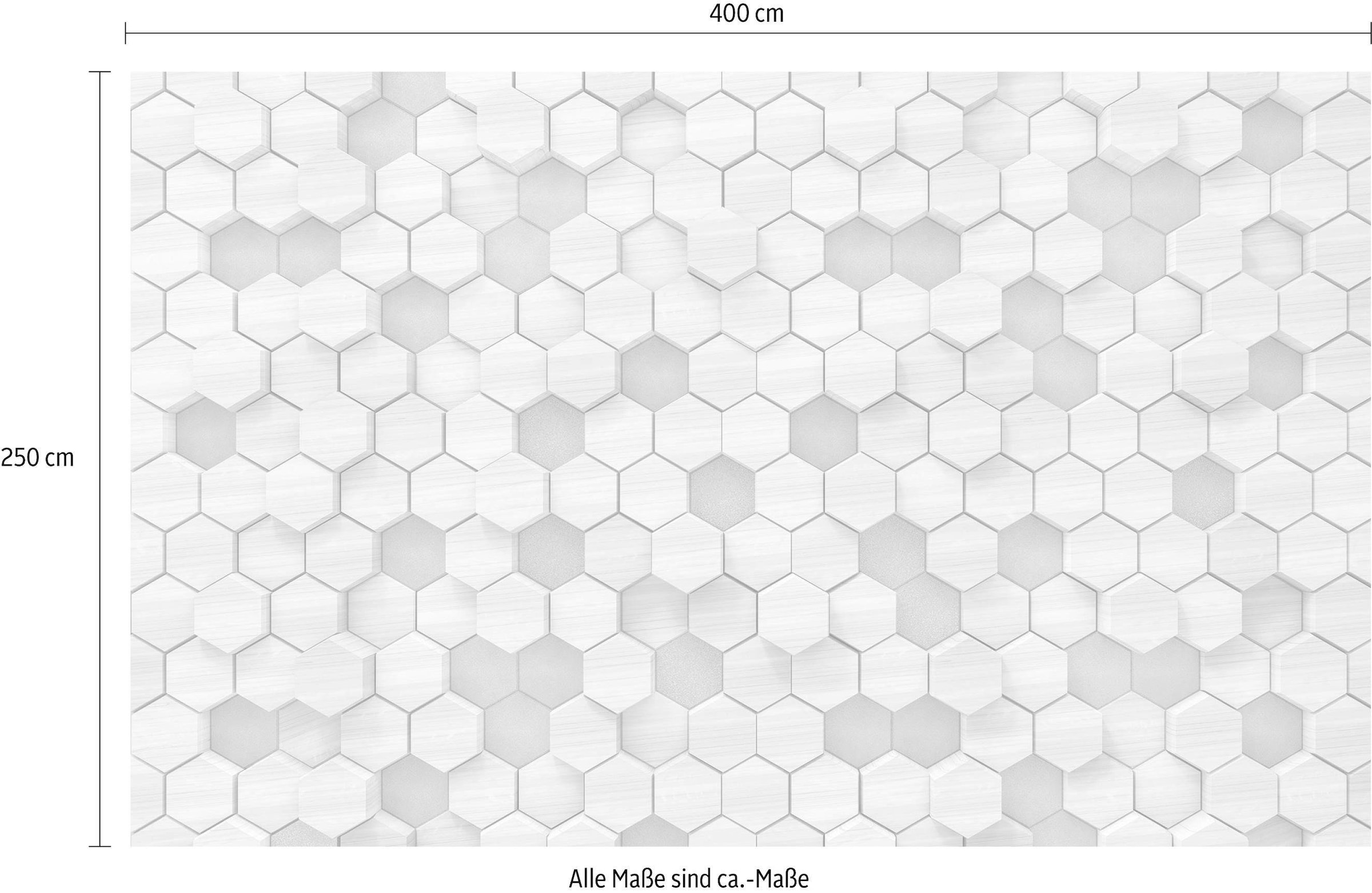 Komar Vliestapete »Digitaldruck Vlies - Woodcomb braun - Größe 400 x 250 cm«, bedruckt, Wohnzimmer, Schlafzimmer