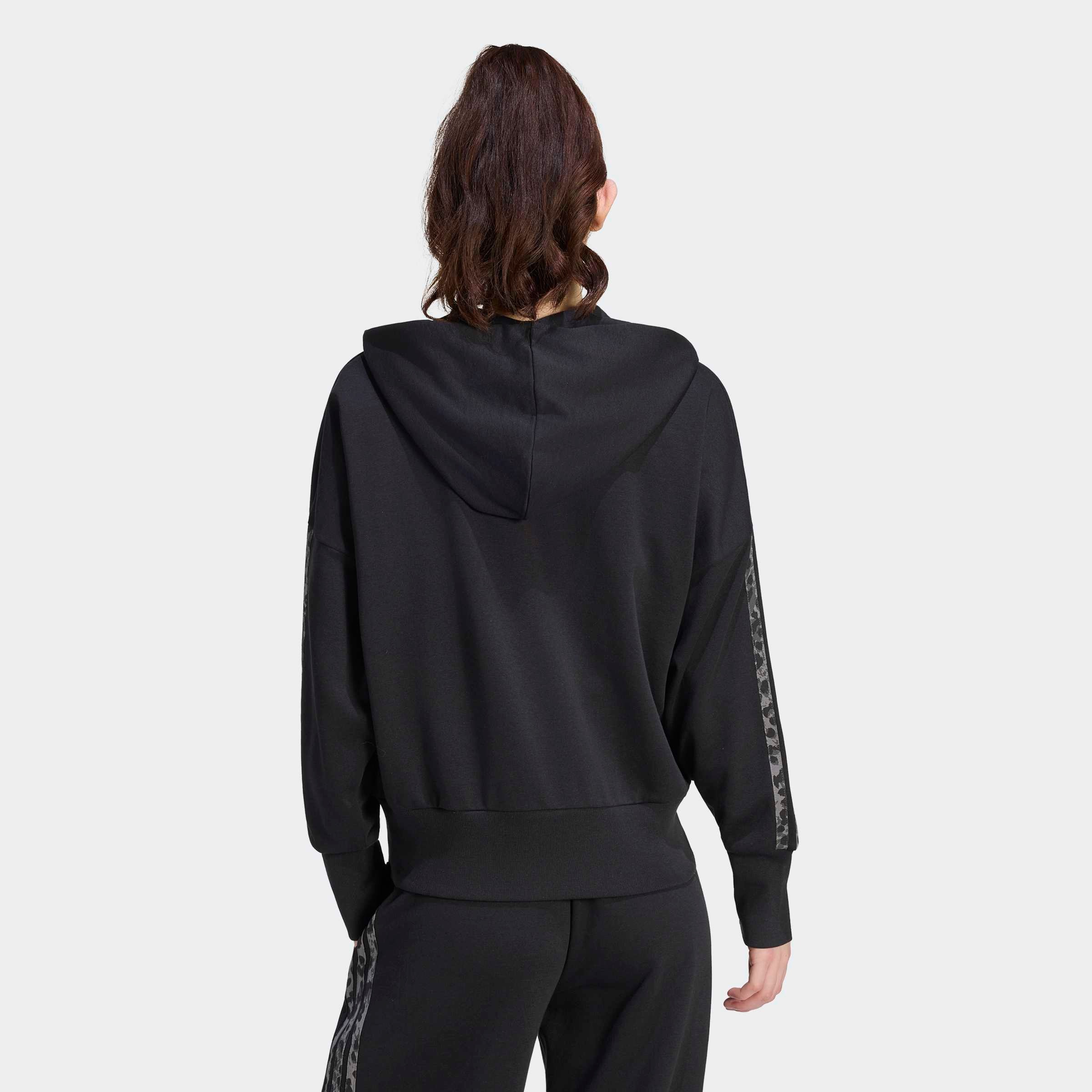adidas Sportswear Kapuzensweatjacke »SEASONAL ESSENTIALS 3-STREIFEN, ANIMALPRINT«