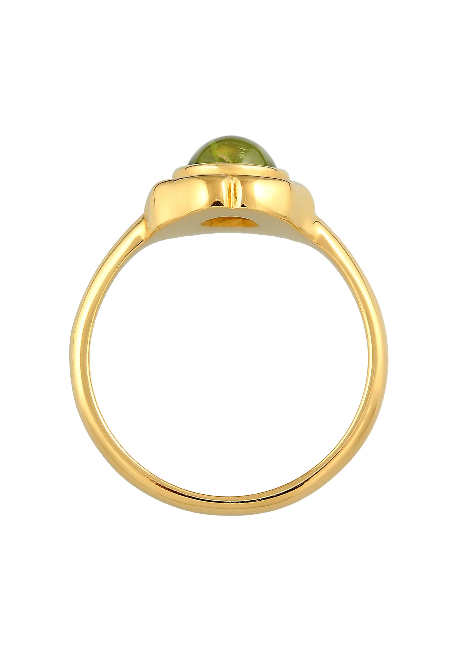Elli Premium Fingerring »Ring Peridot Cabochon Grün Klassik 925 Silber«