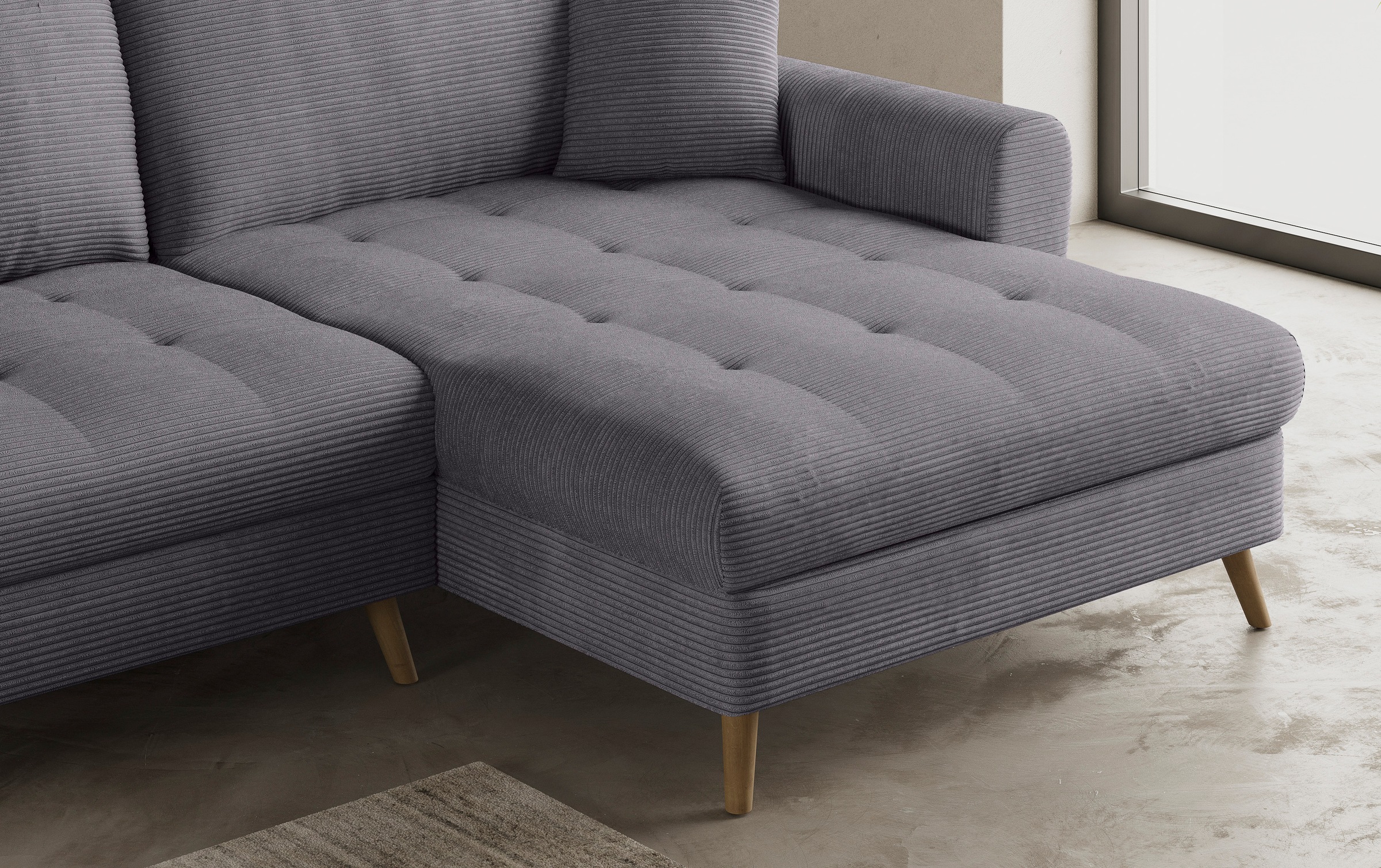 Mr. Couch Ecksofa »Blackburn II L-Form«, Wahlweise mit Kaltschaumpolsterung bis 140 kg belastbar