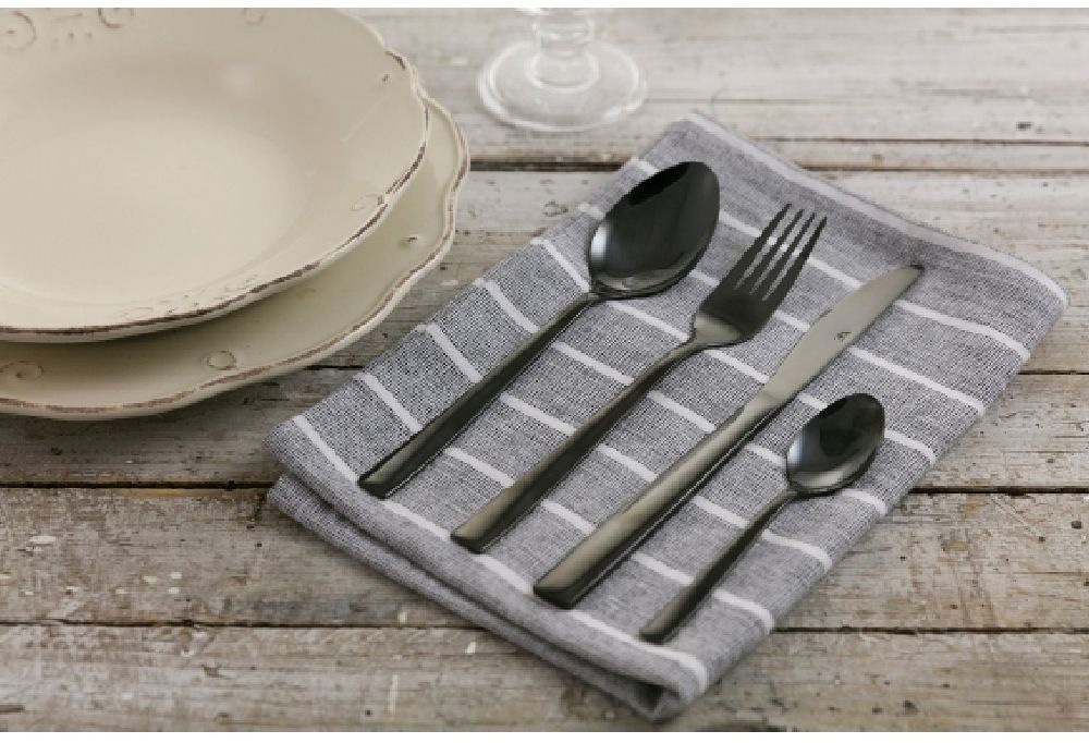 Villa d'Este Besteck-Set »Modern poliert«, (Set, 24 tlg.), Essbesteck-Set, poliert