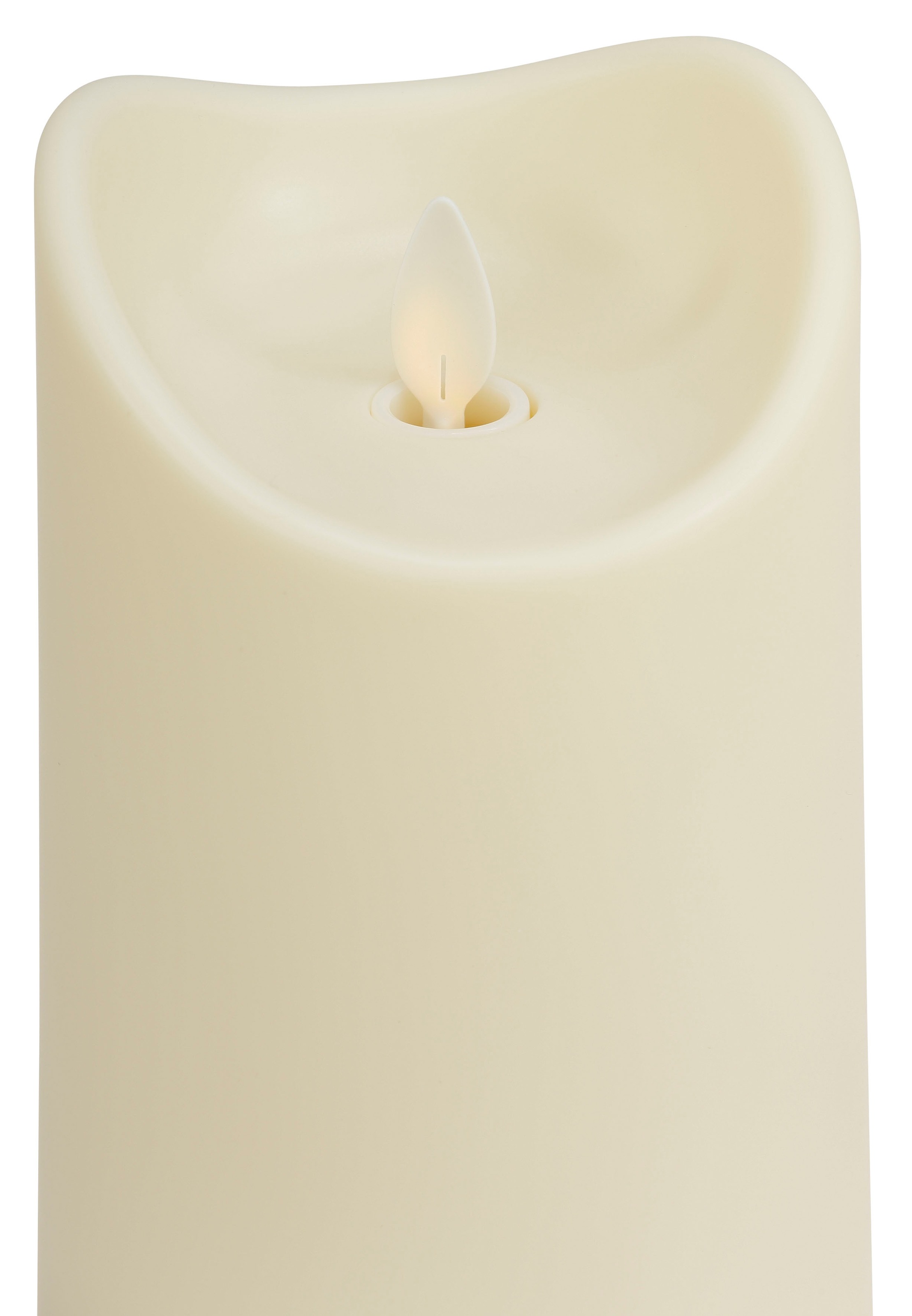 IC Home LED Dekolicht »LED-Kerze für aussen, Weihnachtsdeko«, mit beweglicher Flamme, Ø ca. 8,9 cm, LED-Outdoor Kerze