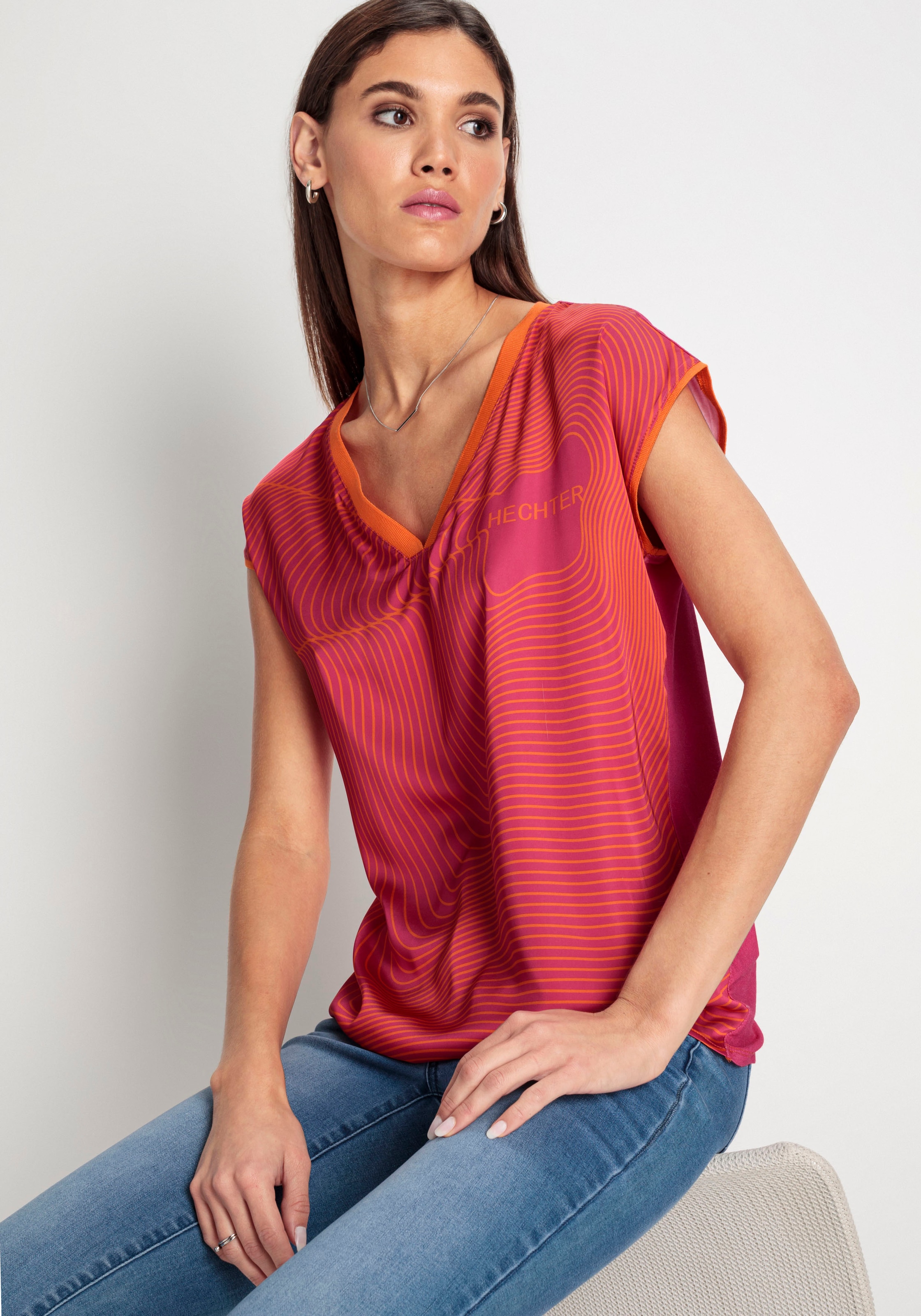 Shirtbluse, mit Logoprint - NEUE KOLLEKTION