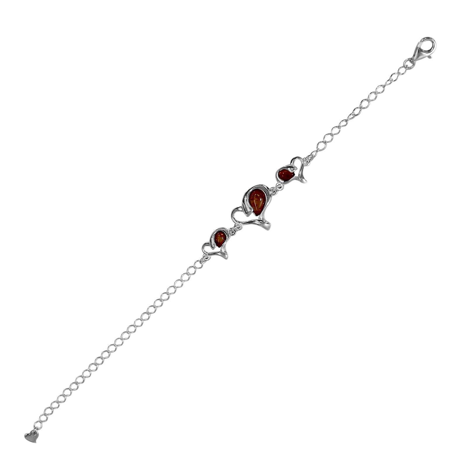 OSTSEE-SCHMUCK Armband »- Herz - Silber 925/000 - Bernstein«