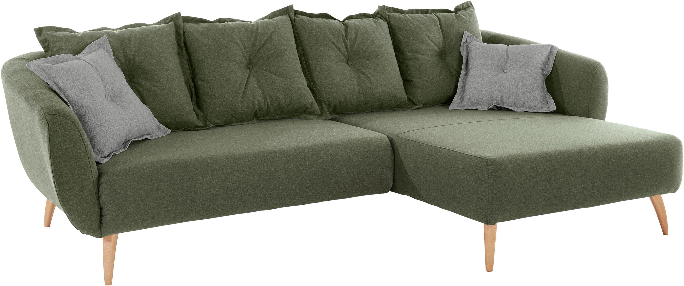 Home affaire Ecksofa »Baggio formschöne Polsterecke, bequem, Breite 277cm, L-Form« Zierkissen inklusive
