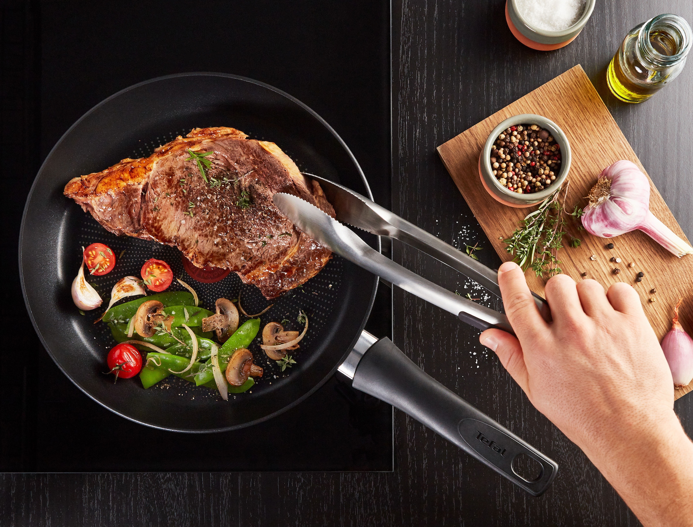Tefal Bratpfanne »Unlimited On«, Aluminium, (1 tlg.), Titanium Antihaftbeschichtung, Thermo-Signal, alle Herdarten Induktion