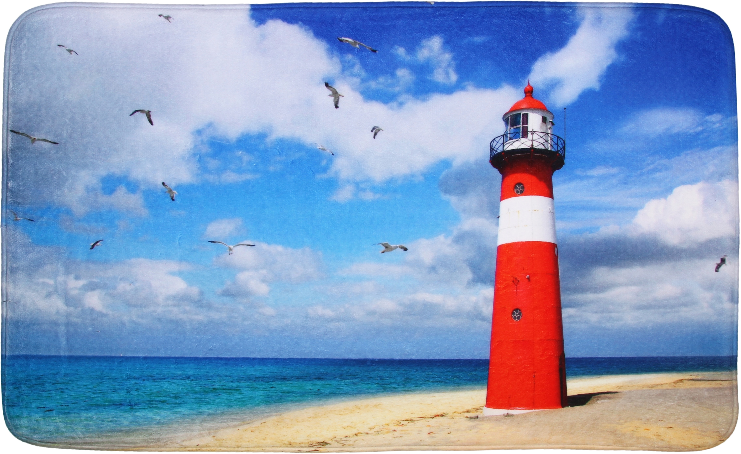 Sanilo Badaccessoire-Set »Leuchtturm« bestehend aus WC-Sitz, Badteppich und Waschbeckenstöpsel