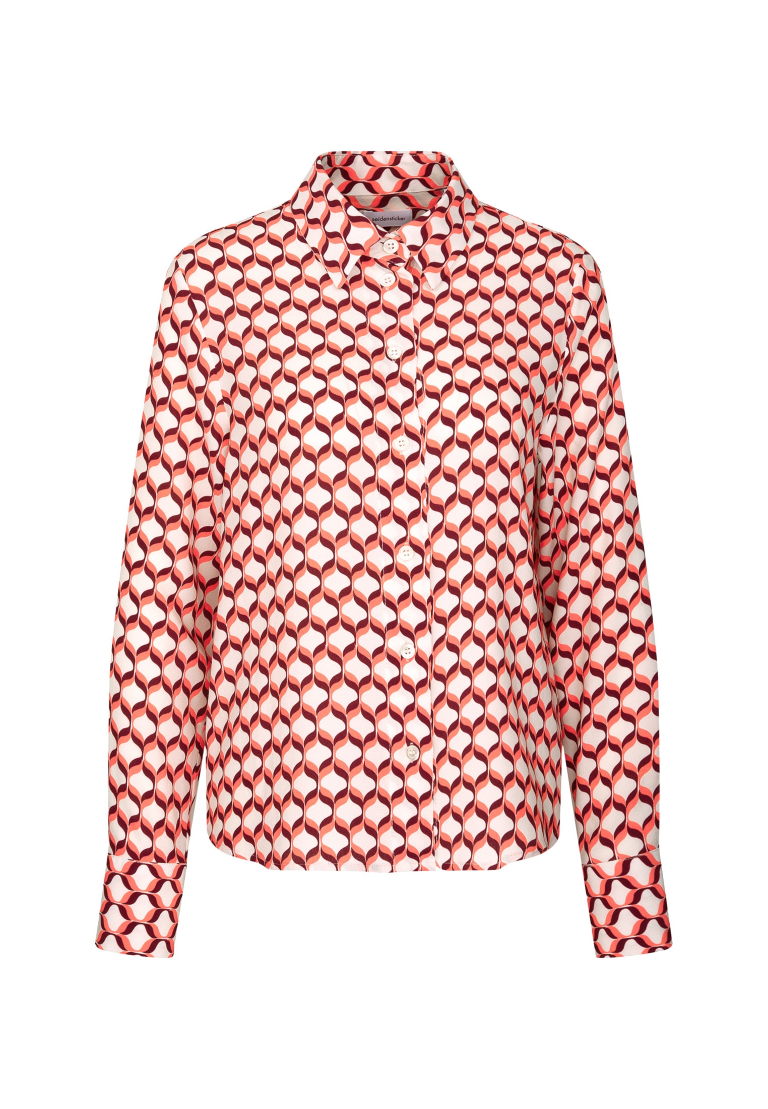 seidensticker Hemdbluse »Schwarze Rose« 1/1 Kragen Geometrische Muster