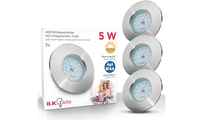 LED Bad-Einbauleuchte »Elias«, 3er Set, Schutzart IP44, spritzwassergeschützt, Ø 7,5 cm