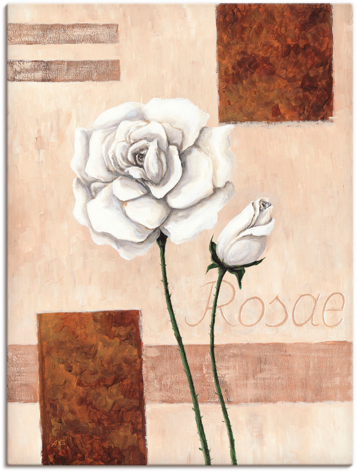 Artland Leinwandbild »Rosae - Rosen«, Blumenbilder, (1 St.), auf Keilrahmen gespannt