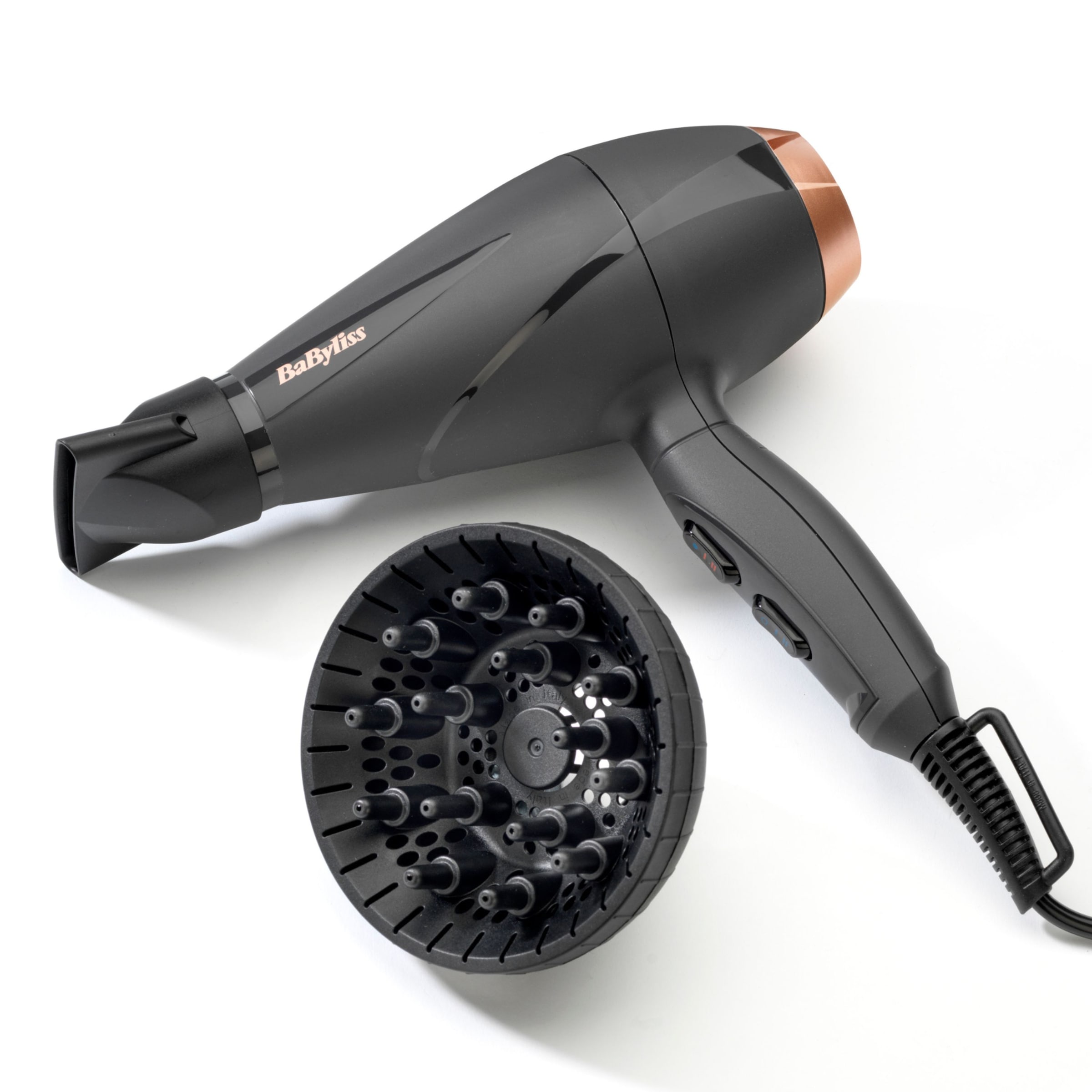 BaByliss Ionic-Haartrockner »BaByliss Smooth Pro 2100 Haartrockner, 6709DE« 2.100 W 2 Aufsätze 2100W,  Fön mit Ionen-Technologie, Föhn  mit Diffusor für Locken