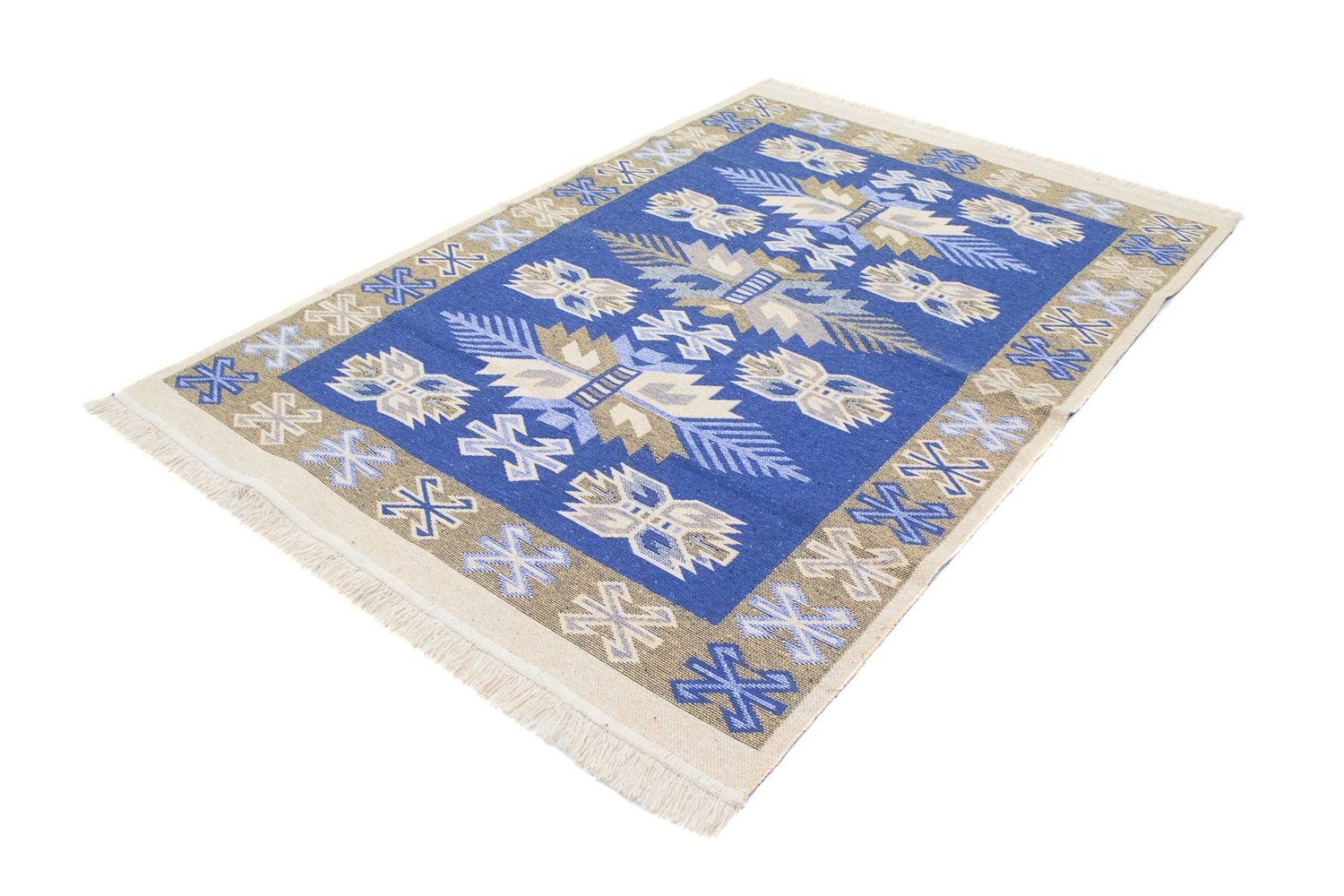 morgenland Wollteppich »Kelim Teppich - Trendy »Gizeh« Läufer«, rechteckig, 0,5 mm Höhe, Flachgewebe
