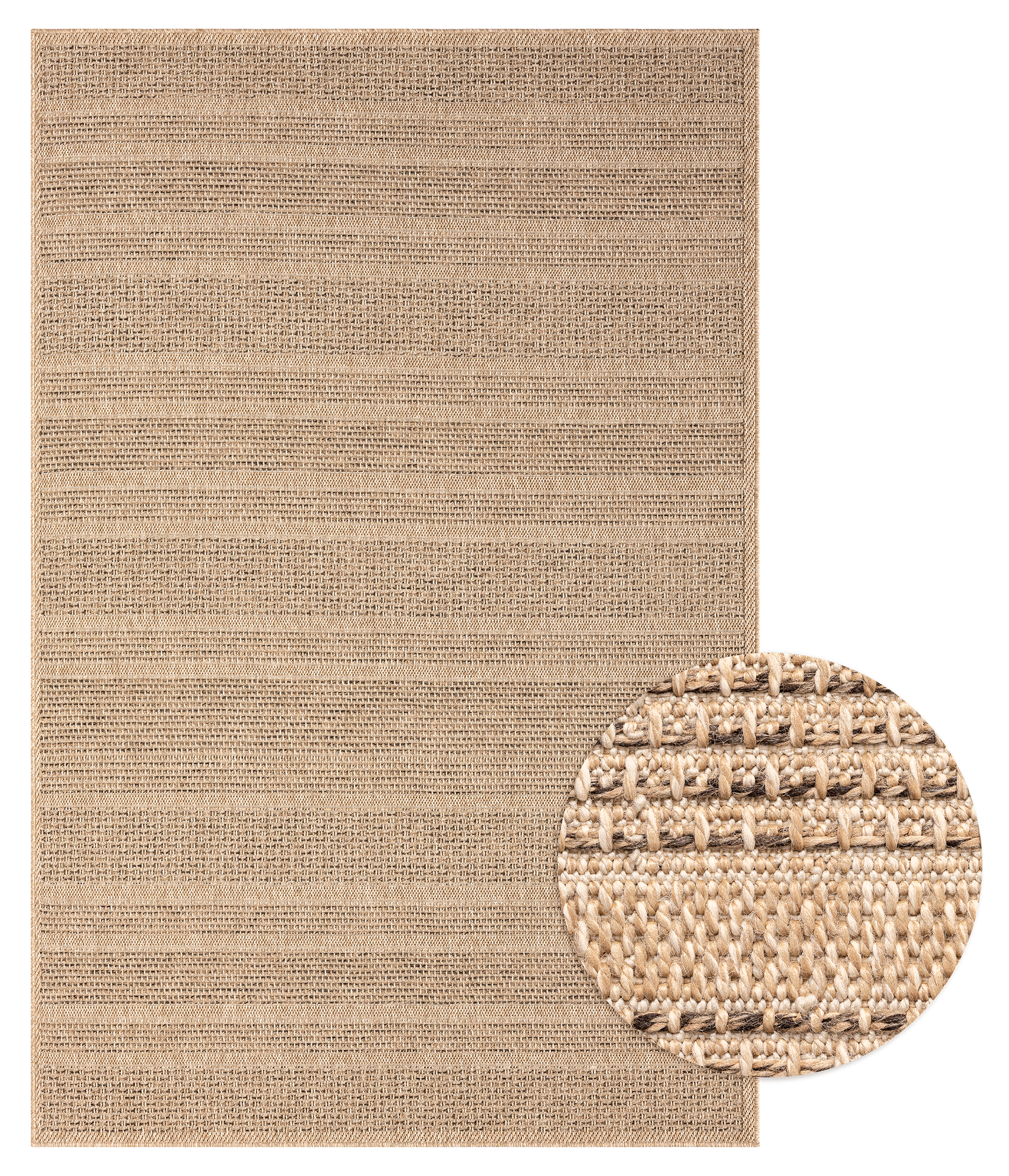 merinos Teppich »Kenzy 4« rechteckig 10 mm Höhe robuster In- und Outdoor Teppich im natürlichen Jute-Look, wetterfest