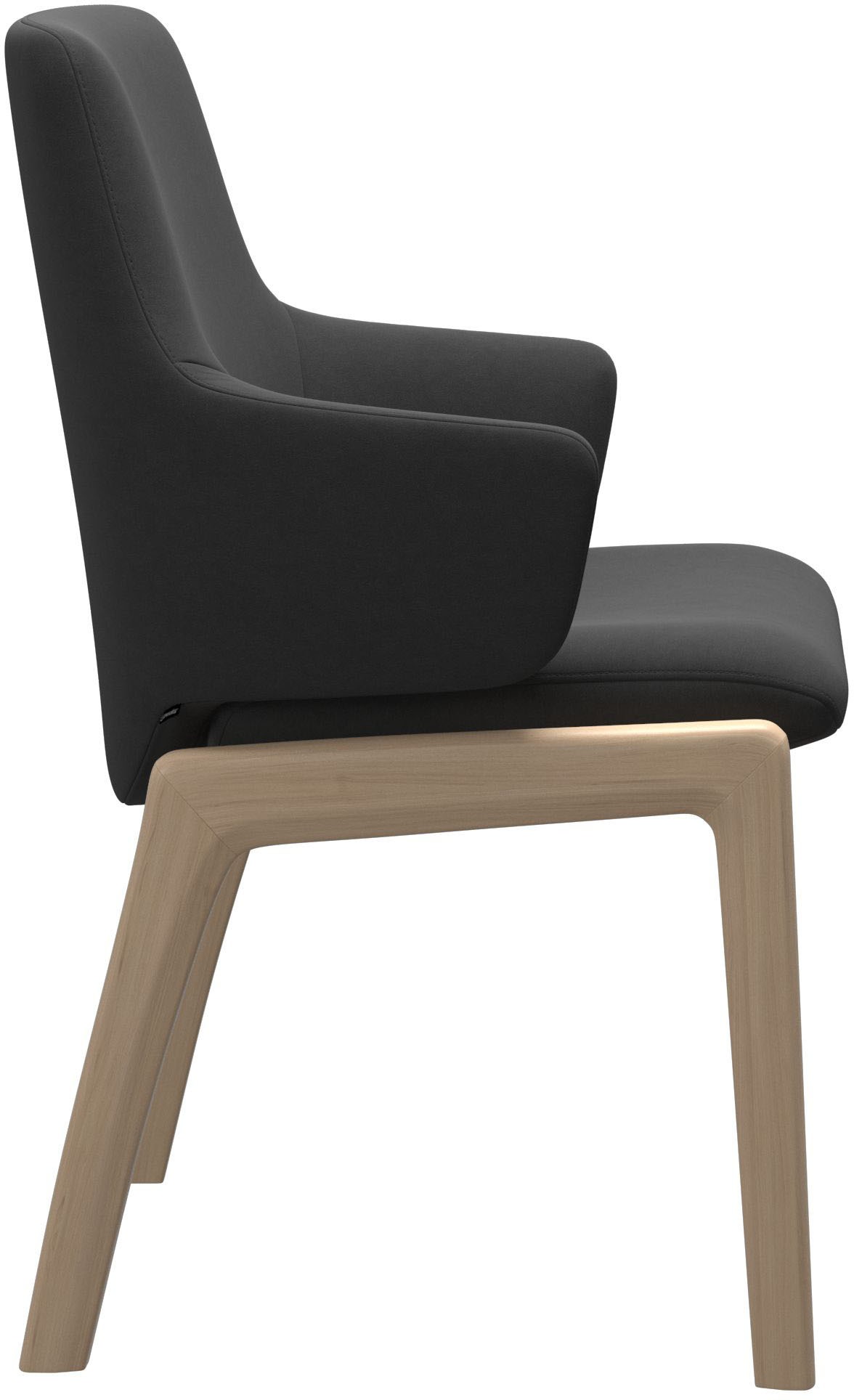 Stressless® Polsterstuhl »Laurel« () Low Back mit Armlehne, Größe L, mit abgerundeten Beinen in Schwarz