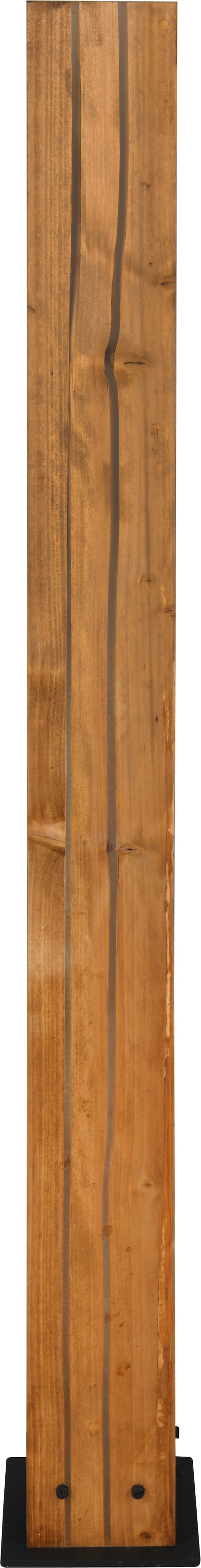 TRIO Leuchten Stehlampe »KARUNI, Stehleuchte aus Metall + Holz naturbelassen, indirektes Licht« E27 1 Stk. warmweiß - kaltweiß exkl 3x E27 max 10W, Höhe 121 cm Holz Stehleuchte Wohnzimmer