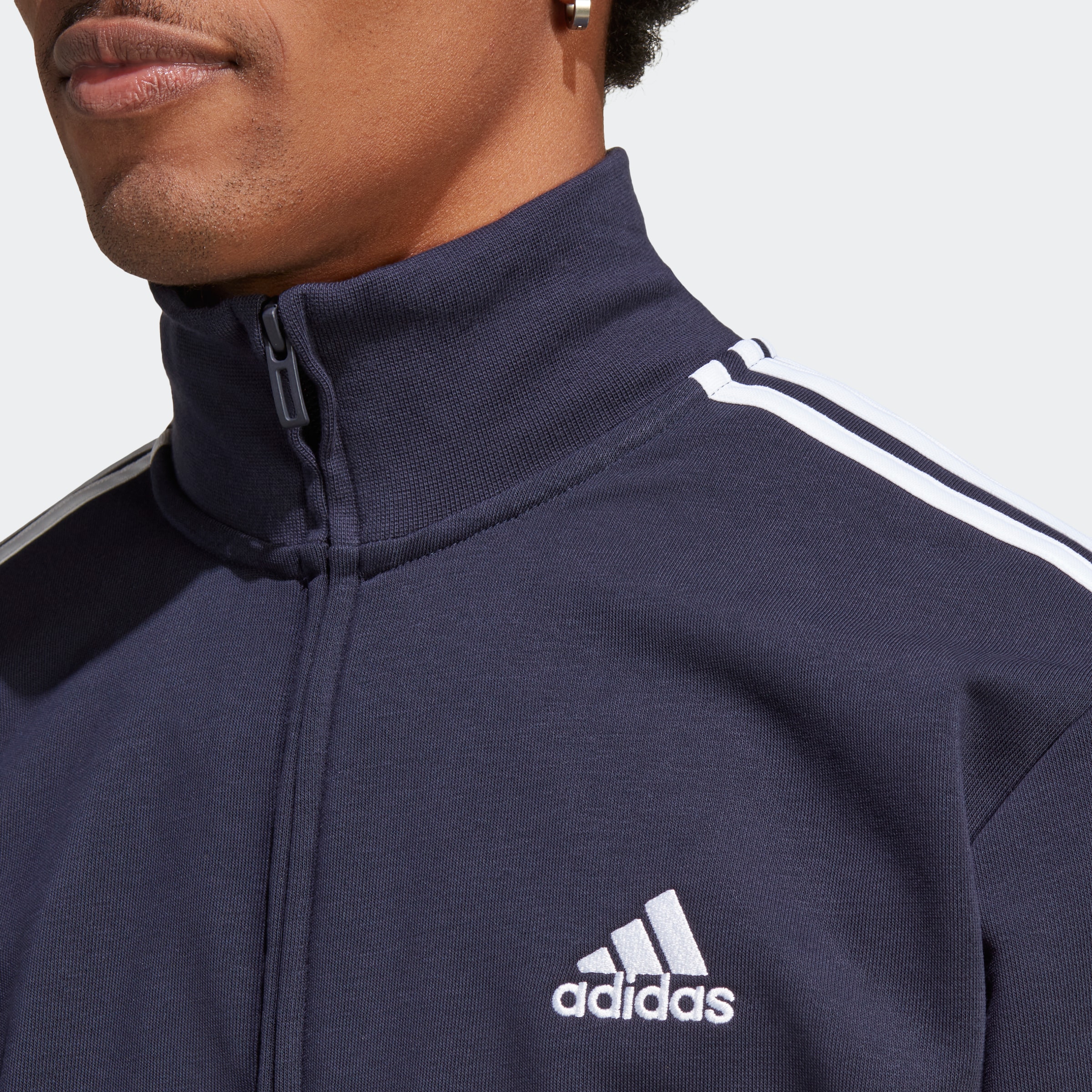 adidas Sportswear Trainingsanzug »BASIC 3-STREIFEN FRENCH TERRY«, (2 tlg.)