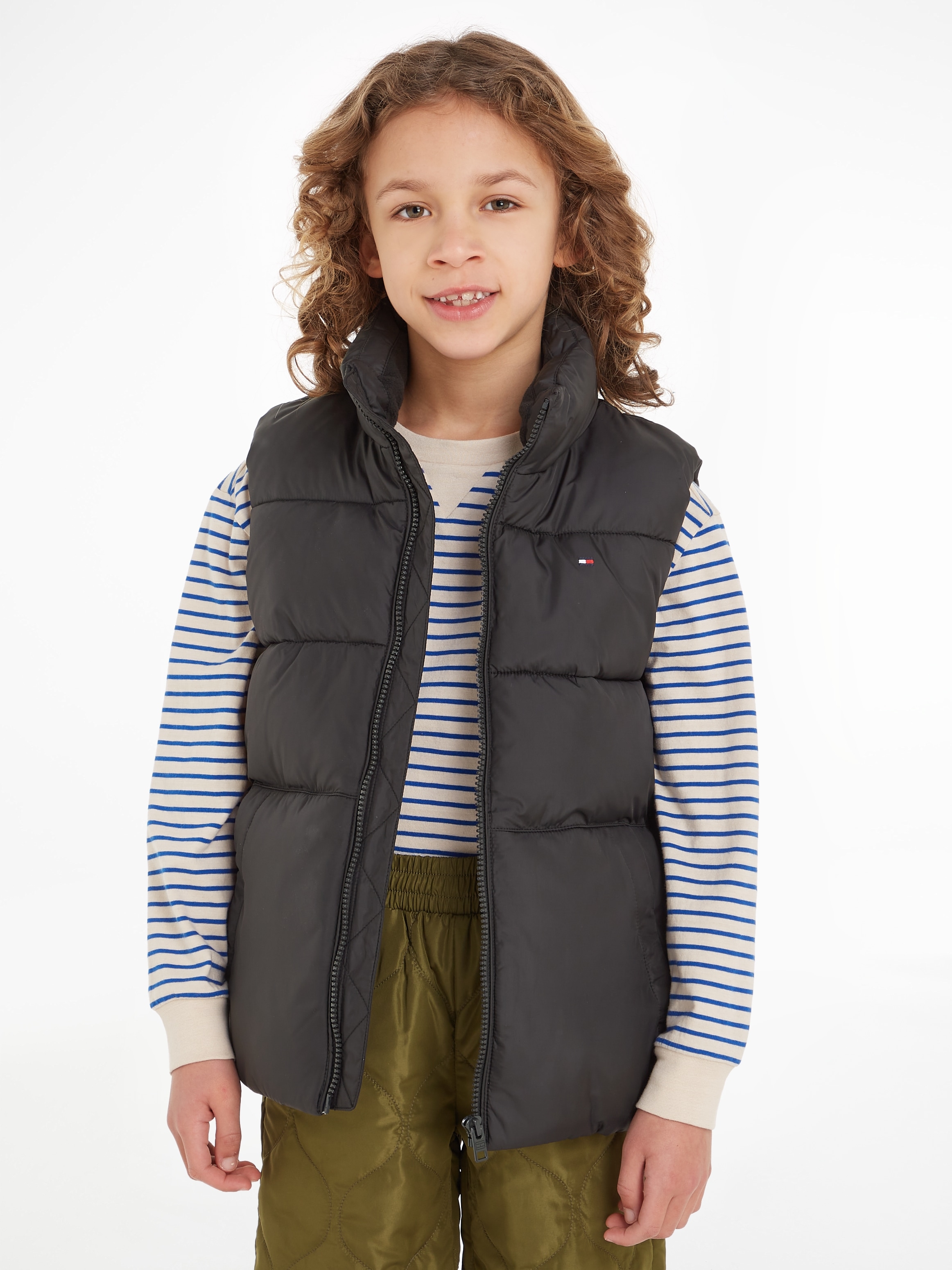 Steppweste »ESSENTIAL PADDED VEST«, Kinder bis 16 Jahre mit Logostickerei