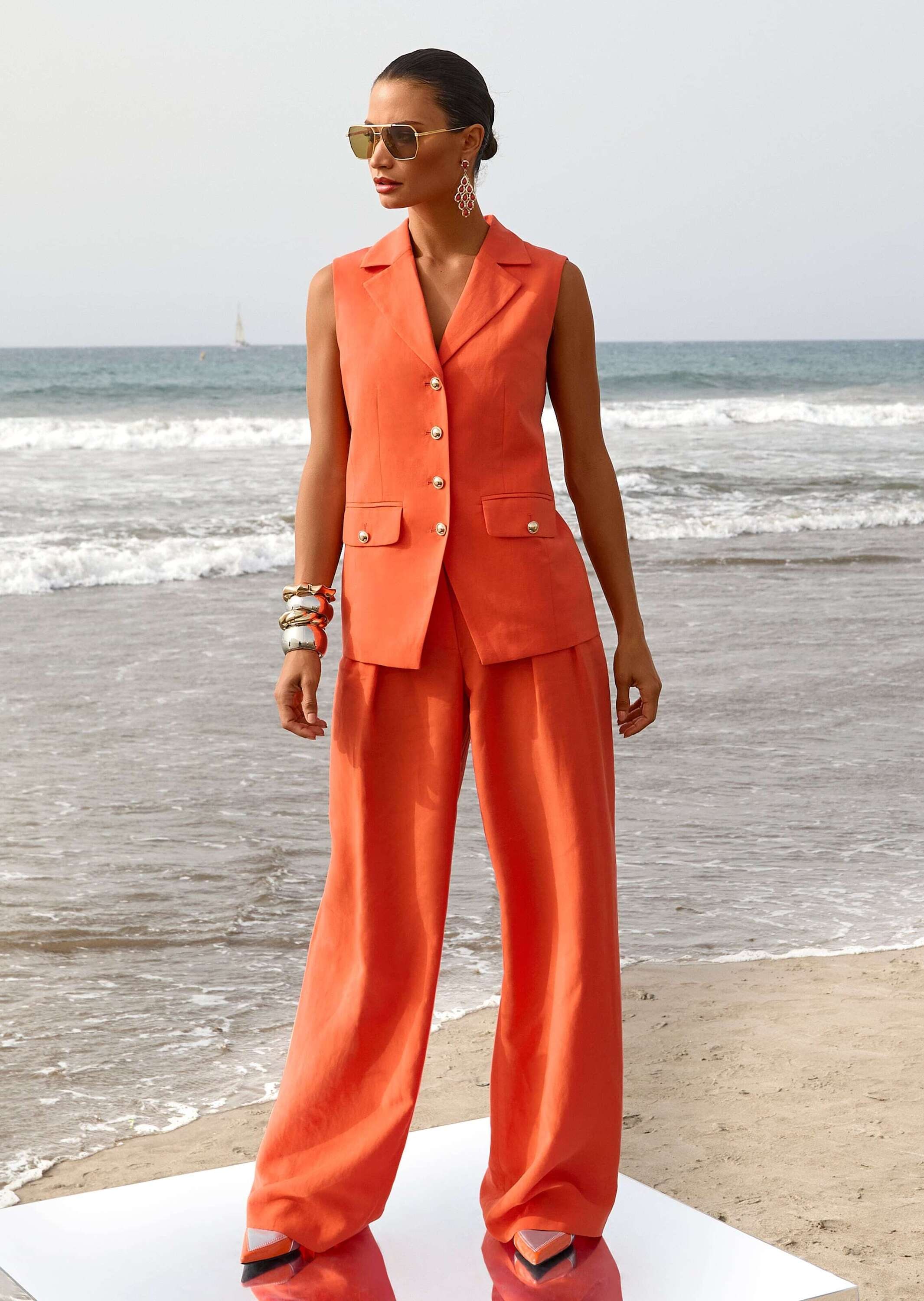 MADELEINE Stoffhose »Bundfaltenhose Leichte Sommerhose mit Formbund«  Weite Hose mit Bundfalten