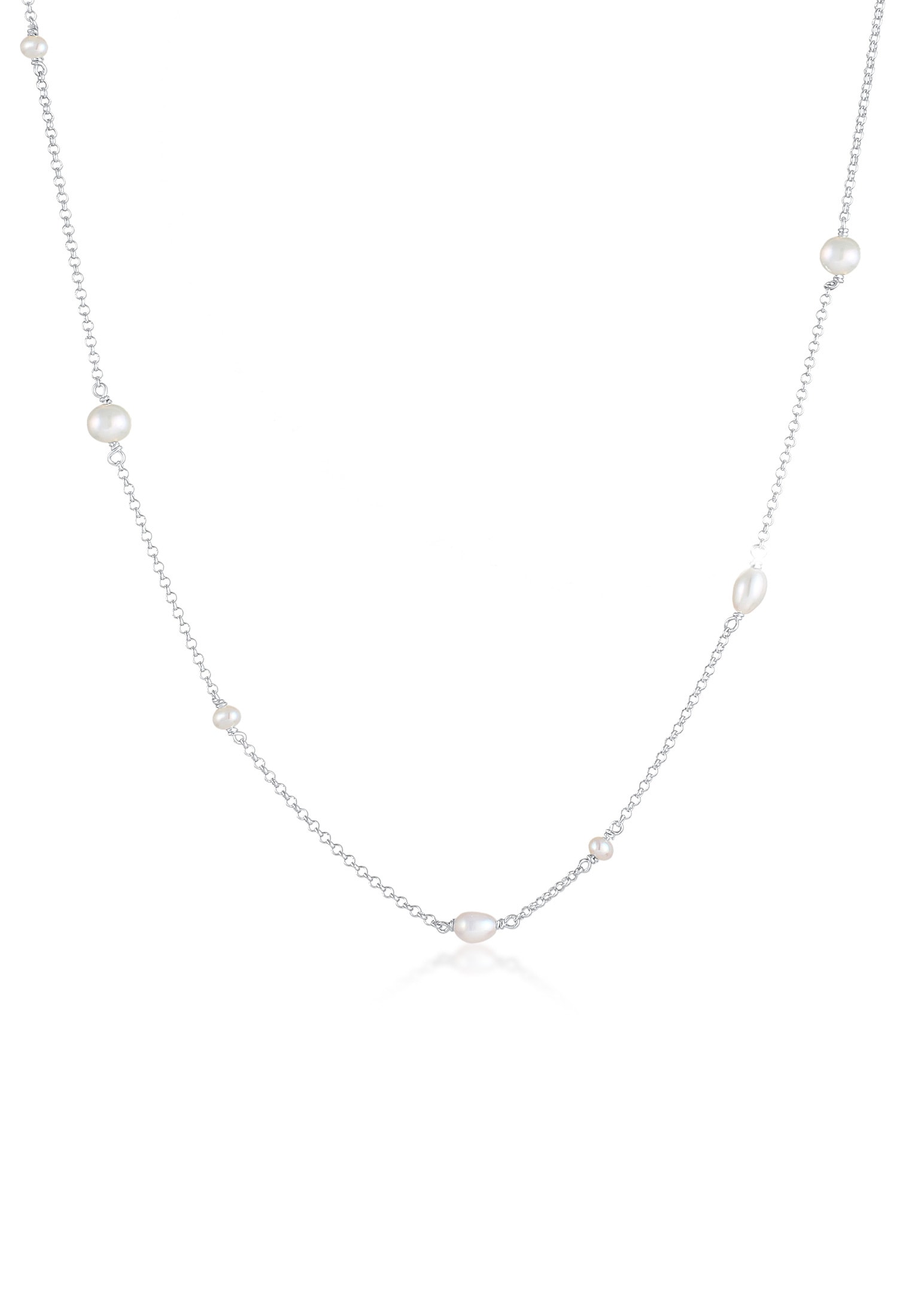 Elli Silberkette »Halskette Süßwasserzuchtperlen 925 Sterling Silber«