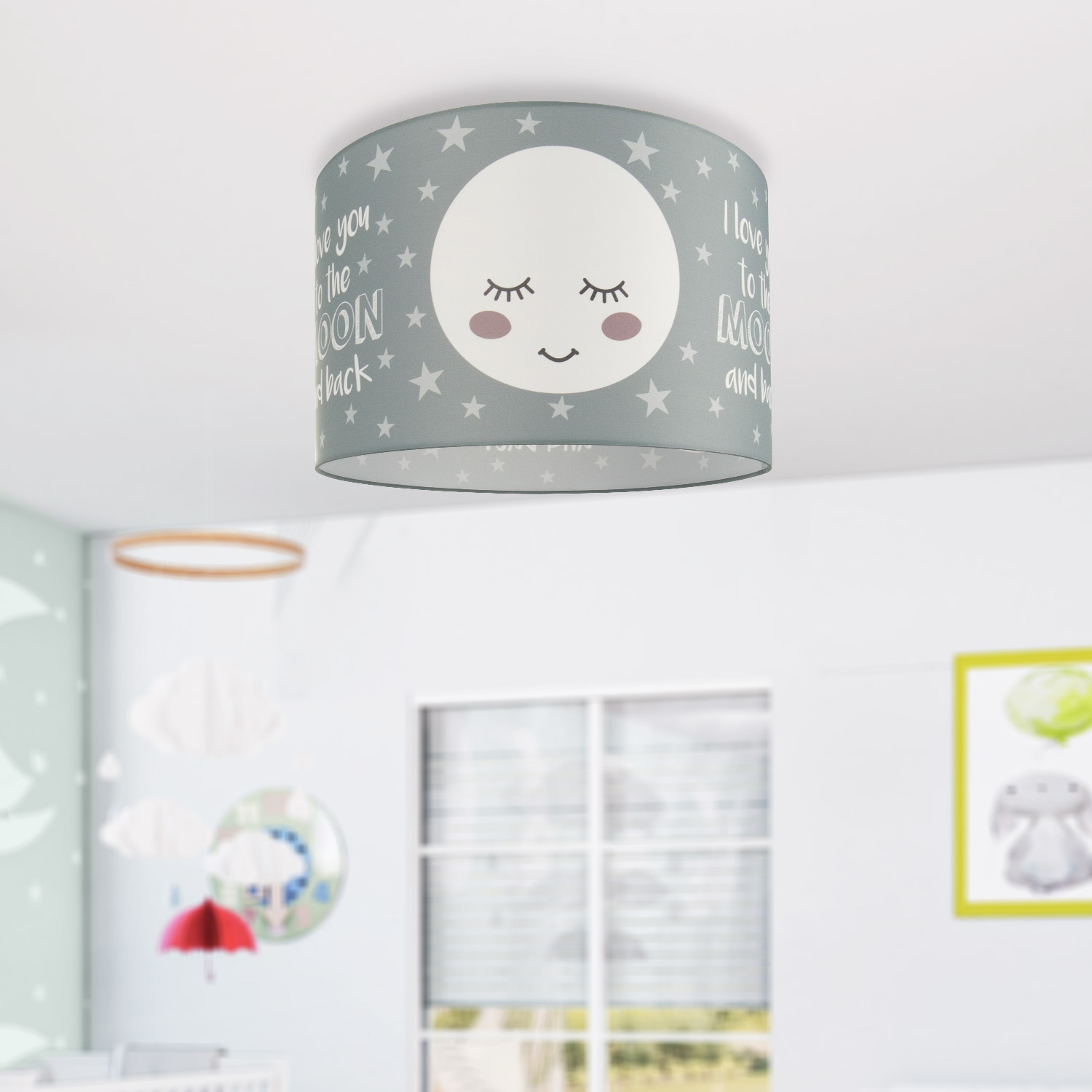 Paco Home Deckenleuchte »Aleyna 103« E27 Kinderlampe Deckenlampe LED  Kinderzimmer Lampe Mond-Motiv, E27