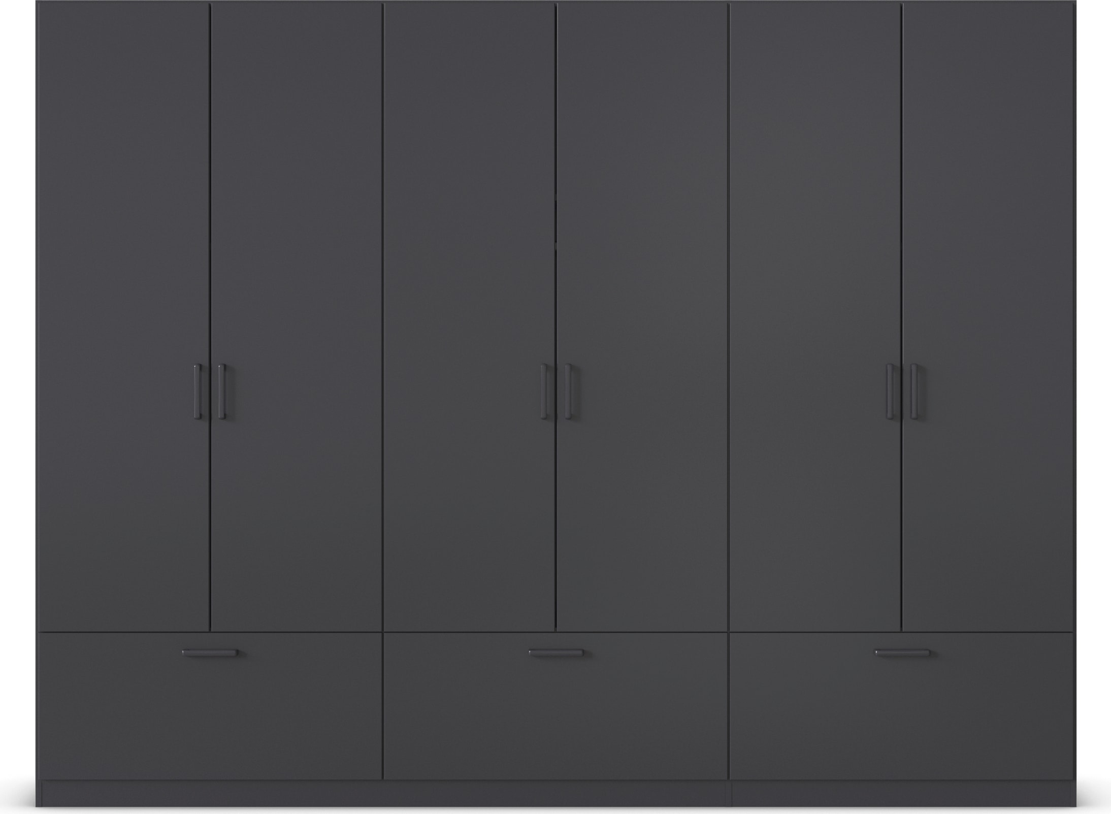 rauch Drehtürenschrank »Kleiderschrank Schrank Garderobe Wäscheschrank BARI«, mit Schubkästen und modernem Griff in Graumetallic MADE IN GERMANY