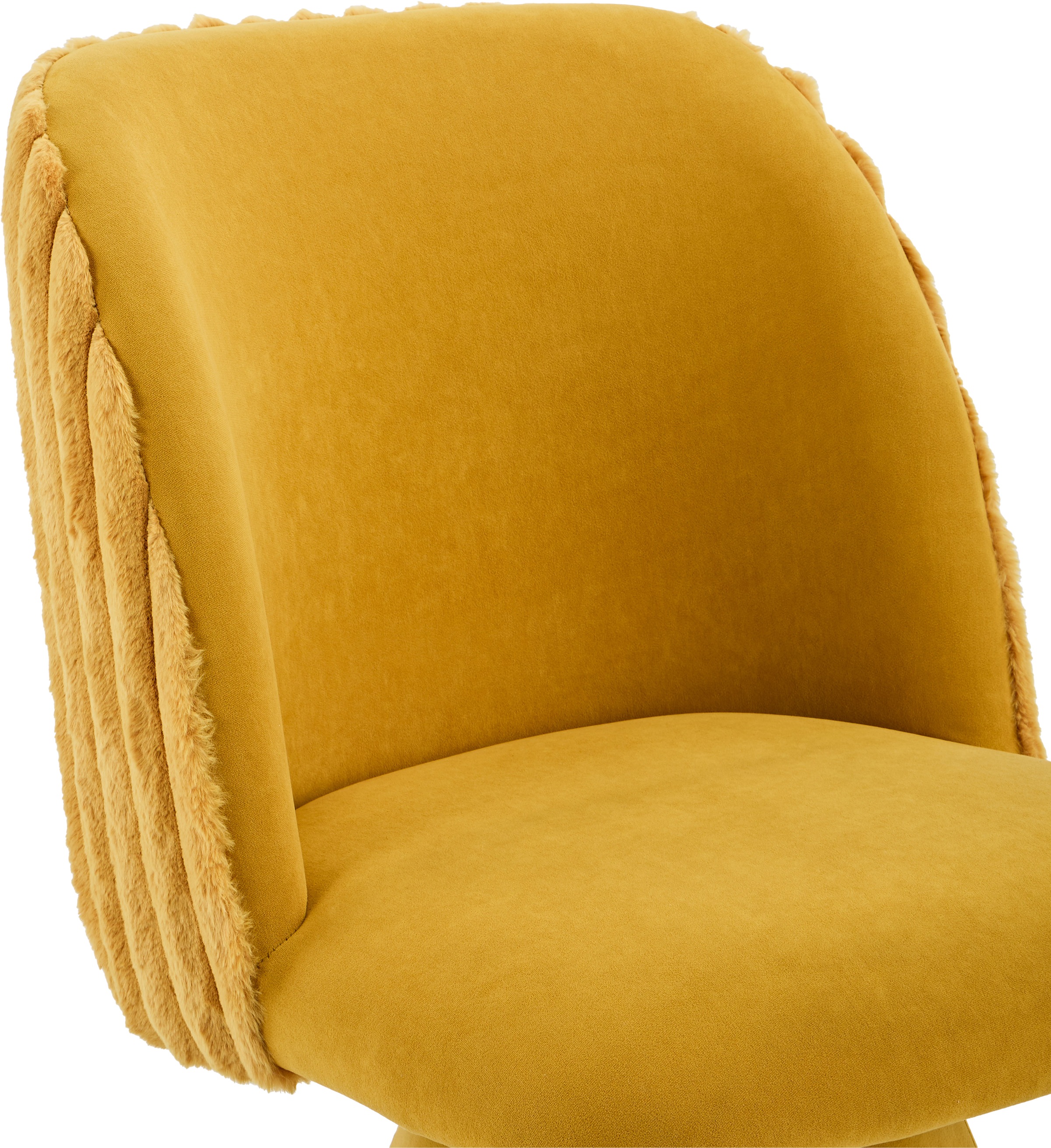 HELA Drehstuhl »BARI« (Set) 2 Stk.360° drehbar, Polsterfuß, Materialkombi, Außen Felloptik Innen Velvet