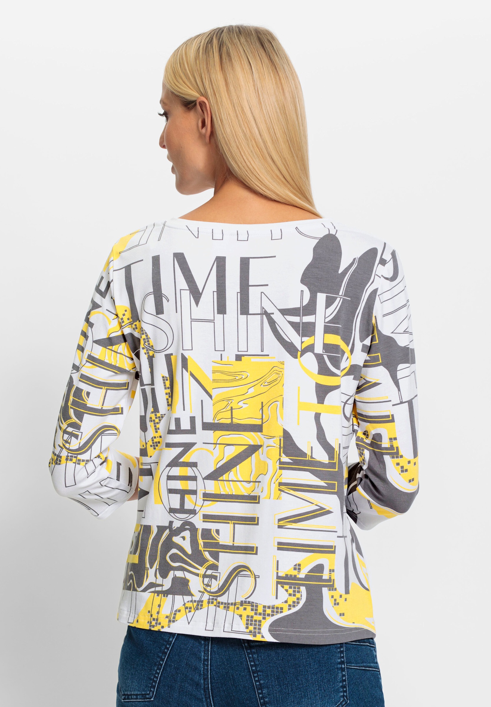 heine T-Shirt »Druck-Shirt Rundhalsshirt mit Print-Dessin«