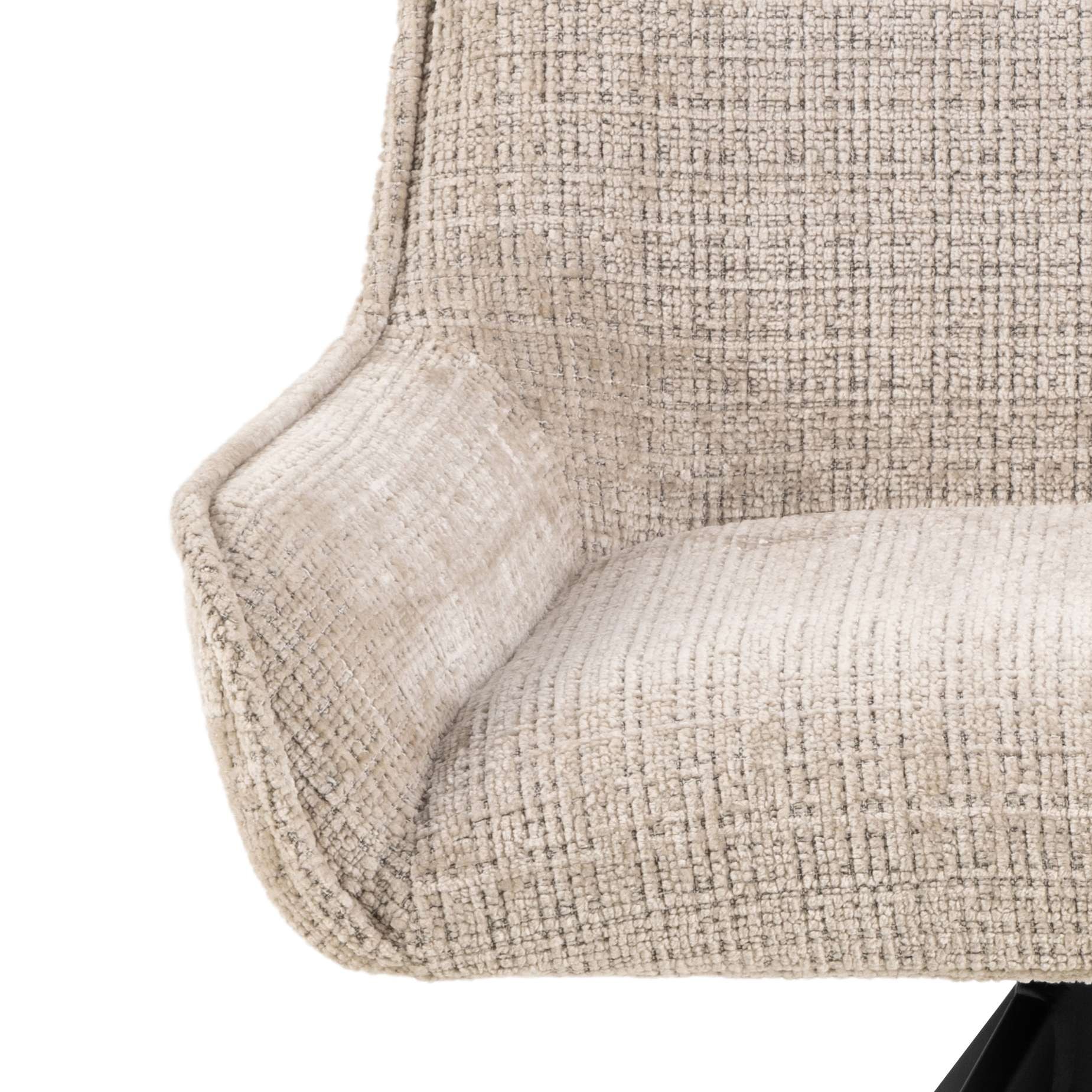 ACTONA GROUP Esszimmerstuhl »Eddie«, (Set), Esszimmerstuhl, Juto beige, 4 Stern Gestell,mit drehfunktion, 2 Stk