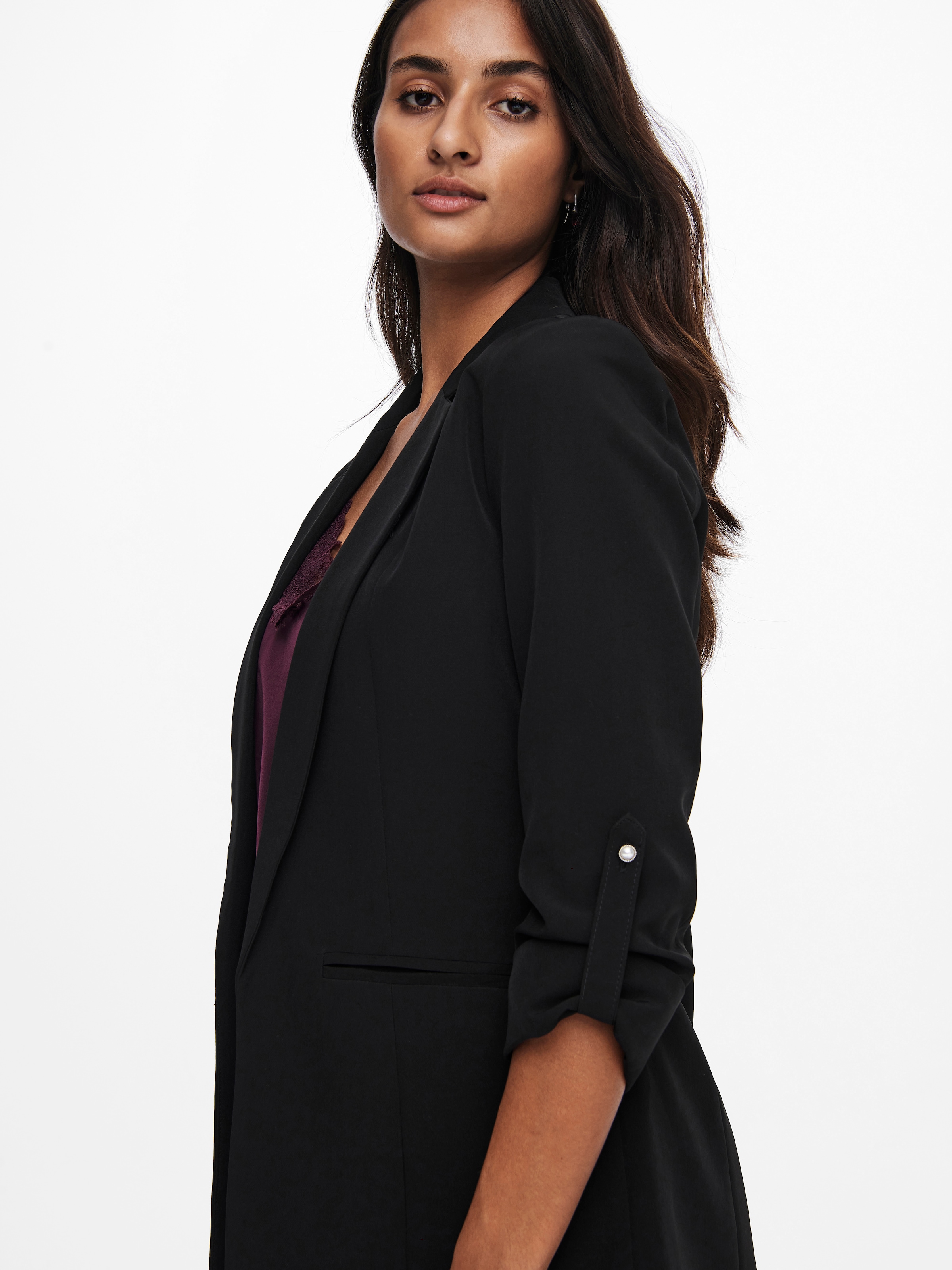 ONLY Kurzblazer »ONLKAYLE-ORLEEN 3/4 BLAZER TLR NOOS« Materialmix, regular fit