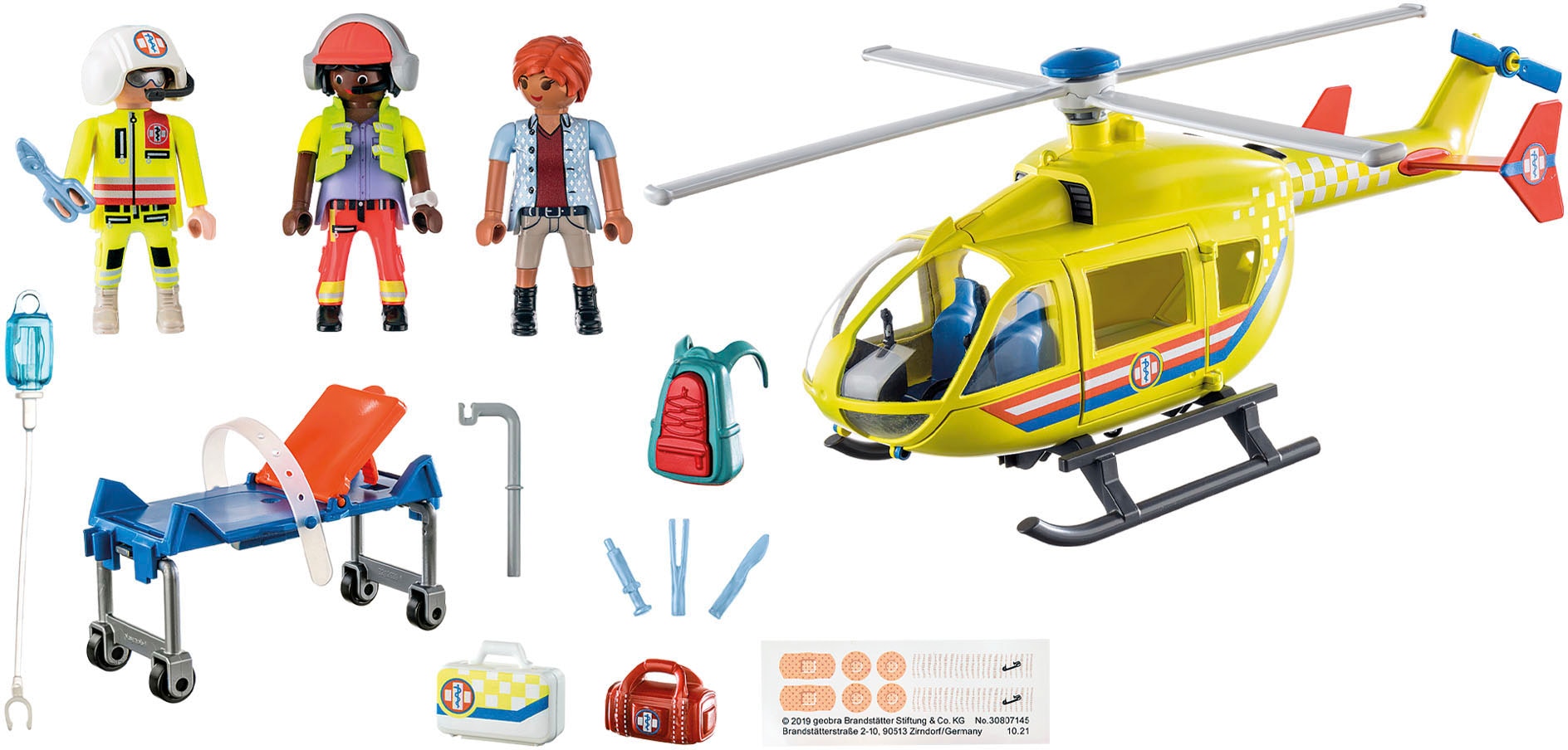 Playmobil® Konstruktions-Spielset »Rettungshelikopter (71203), City Life«, Made in Europe