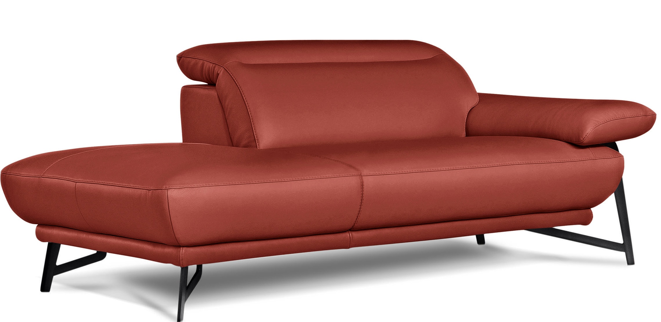 Egoitaliano Ottomane »Anais, Designsofa mit hohem Sitzkomfort, Designfuß«, Solitärmöbel als Blickfang, inkl. verstellbarer Kopfstützen