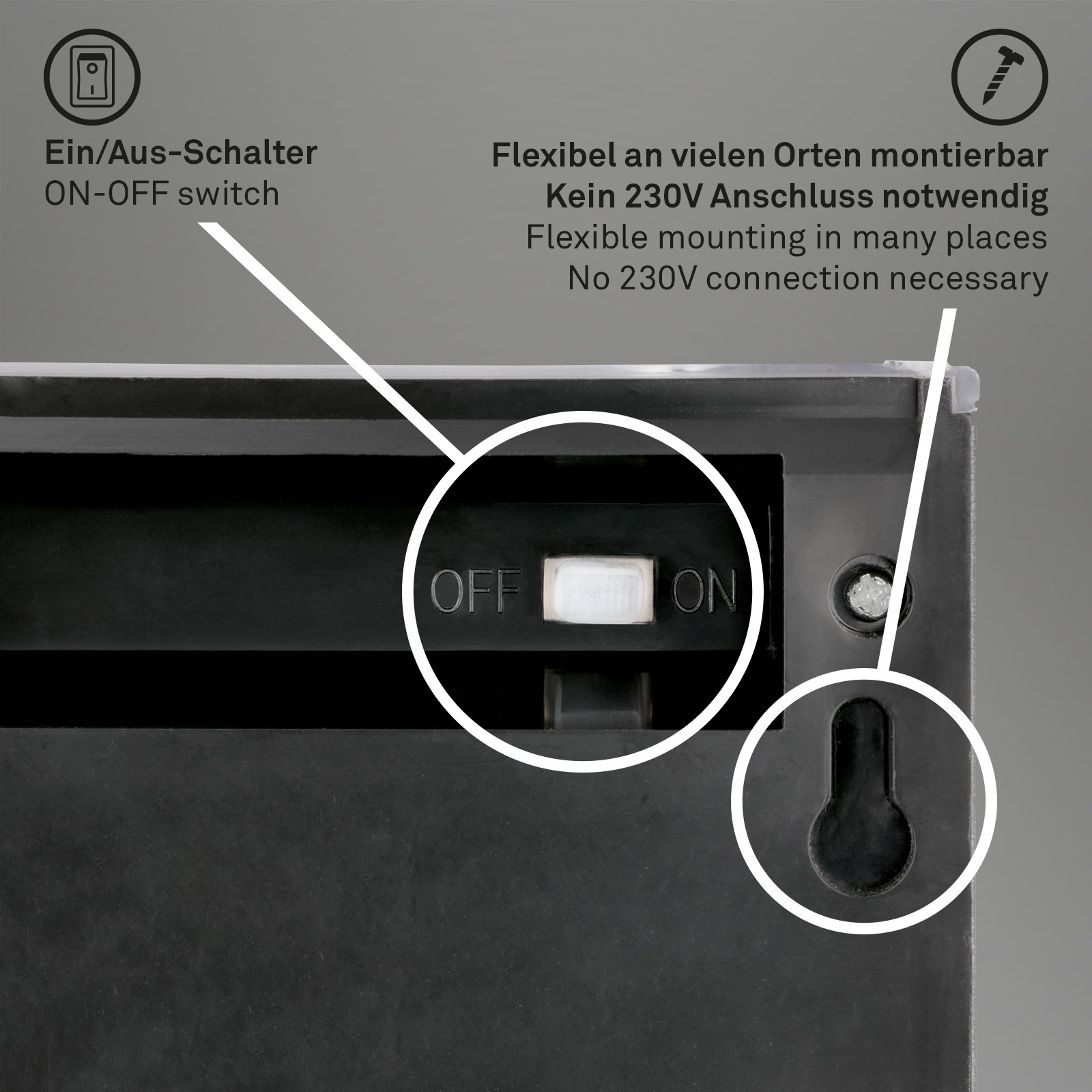 Briloner Leuchten LED Wandleuchte »LED Wand-Solarleuchte, anthrazit, 4xLED«, Leuchtmittel LED-Modul | LED fest integriert