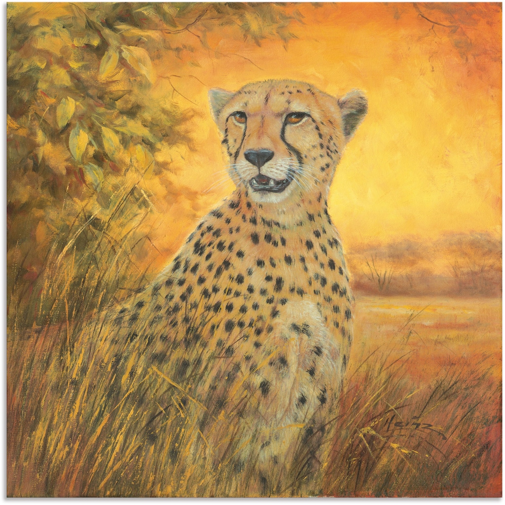 Artland Wandbild »Porträt Gepard«, Geparden Bilder, (1 St.)